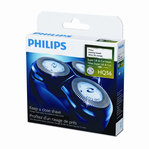 PHILIPS 6400 6900 3000 Series Replacement Shaver Heads (3 Pack) HQ56/53 - Compatible with Philips Norelco Electric Shavers for Men - Perfect for Daily Shaving and Travel