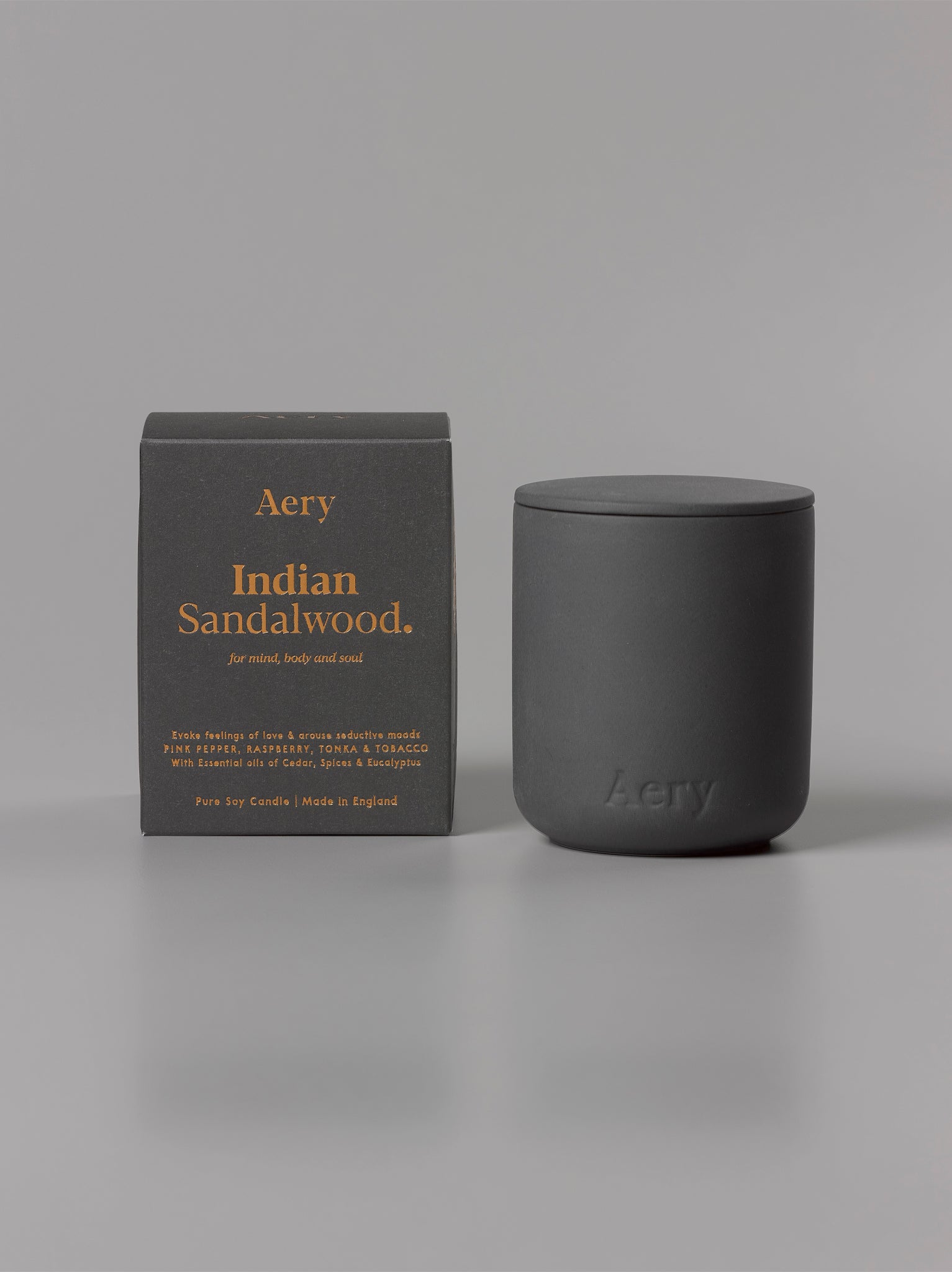 Aery Fernweh Collection Scented Candle - Indian Sandalwood Fragrance for Home, Yoga & Meditation | Relaxing Aromatherapy Gift for Women & Men