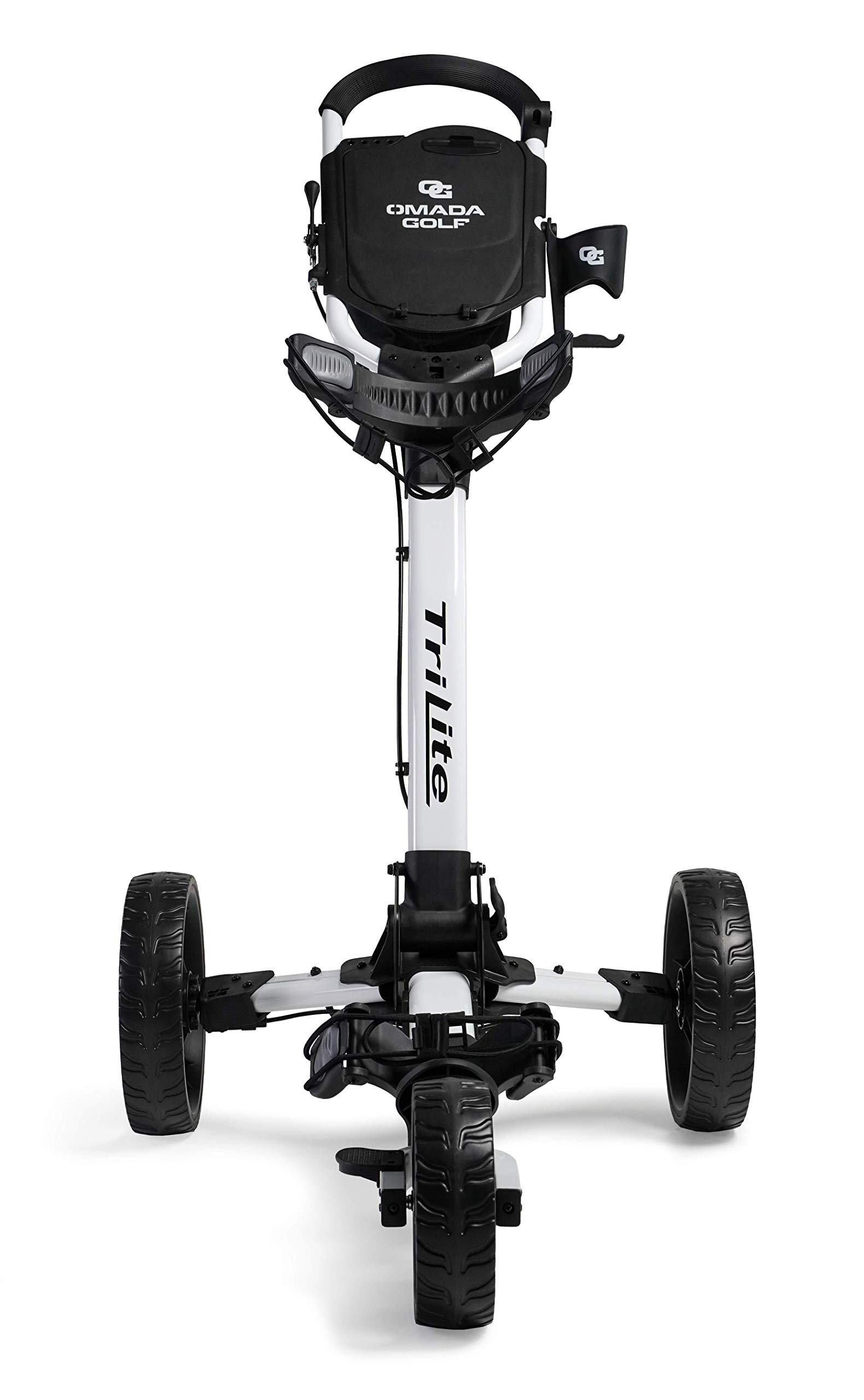 Lightweight Folding Golf Push Cart with Adjustable Golf Bag Stand | Trilite Golf Cart for Easy Transport & Storage | Perfect for Golfers on the Go