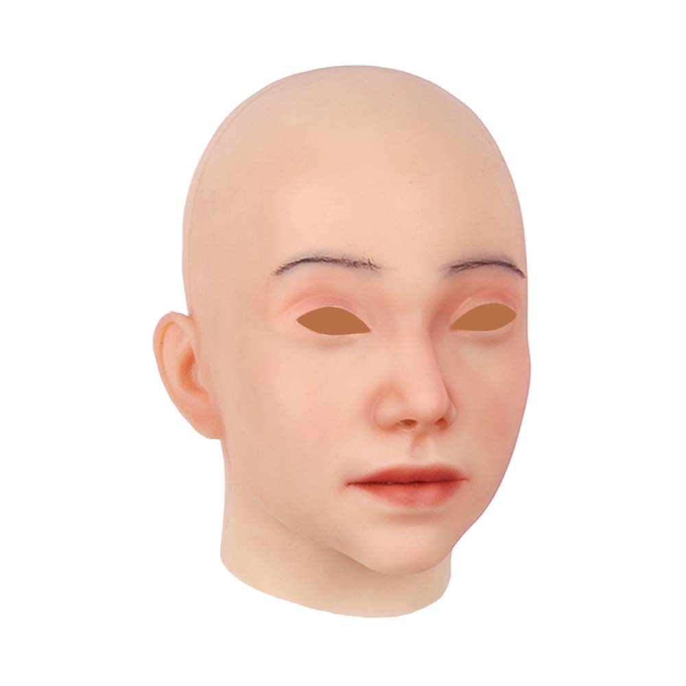 Handmade Female Silicone Mask - Realistic Crossdressing & Cosplay Costume for Halloween Parties, Masquerade Balls & Theatrical Performances