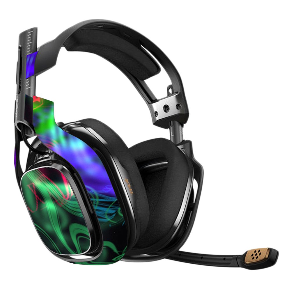 MightySkins Vinyl Decal Wrap Cover for Astro A40 3rd Gen Gaming Headset - Neon Splatter Design, Durable Protective Skin, Easy to Apply & Remove - Made in USA | Perfect for Gamers, Streamers & Esports Enthusiasts