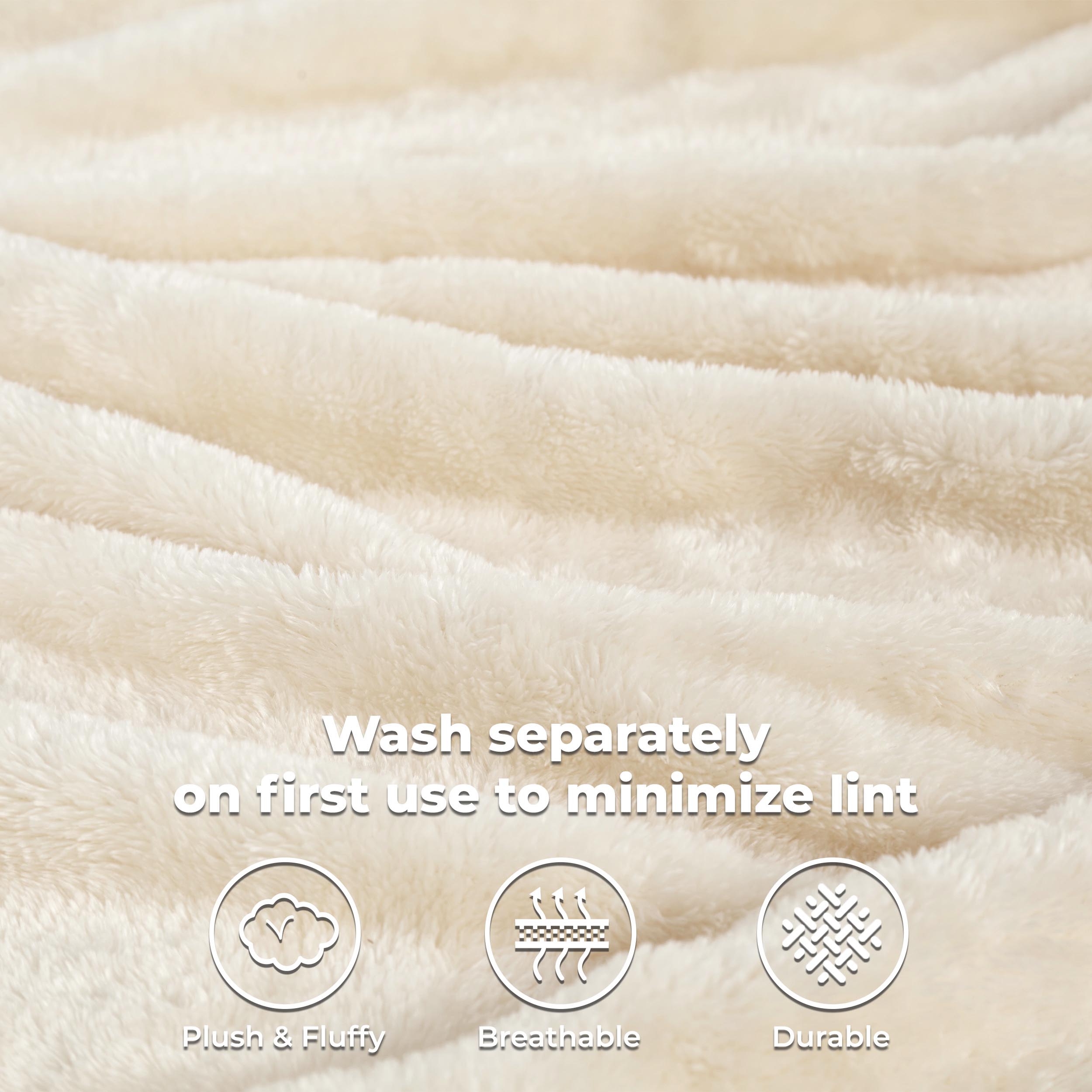 Classic Solid Fleece Plush Medium Weight Fluffy Soft Blanket - Cozy & Warm for Bed, Sofa, Travel & Gifts | Ultra-Soft Throw Blanket for All Seasons