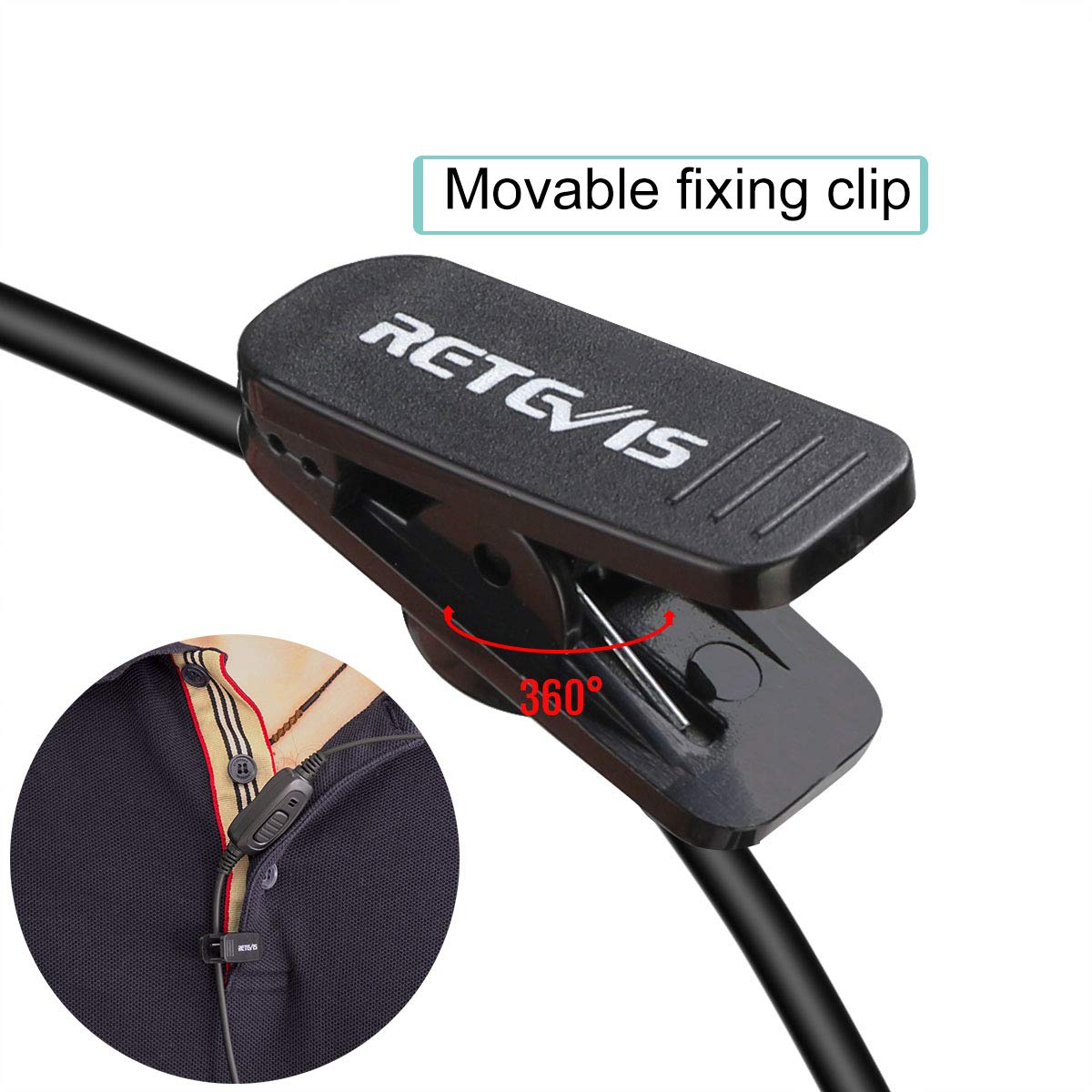 Retevis RT68 Walkie Talkie Headset with Microphone - 10 Pack, Soft Earhook & 2 Pin Connector - Compatible with RT22, RT68, RT21, H-777, RT27, RT17, NR10, Kenwood, SAMCOM, PXTON 2-Way Radios - Ideal for Security, Construction, Warehouse & Event Staff Communication