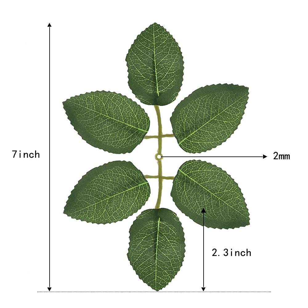 80pcs Artificial Rose Leaves with Stems - Bulk Fake Green Leaves for DIY Wedding Bouquets, Centerpieces, Wreaths & Garlands - Perfect for Wedding Decor, Party Decorations and Floral Arrangements