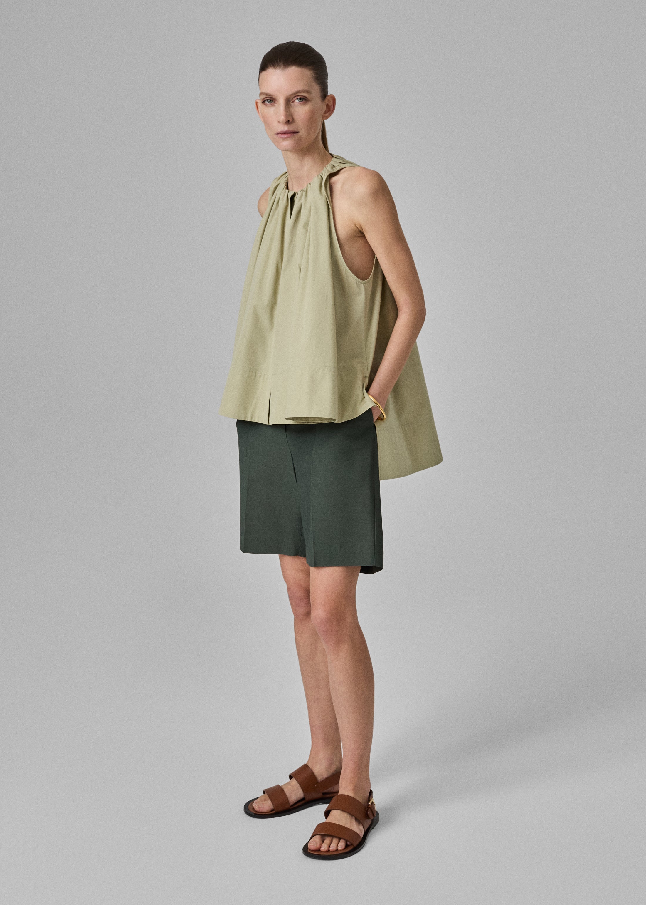 Premium Tailored Bermuda Shorts for Men - Pistachio Green | Comfortable & Stylish Casual Wear for Summer, Beach, and Outdoor Activities