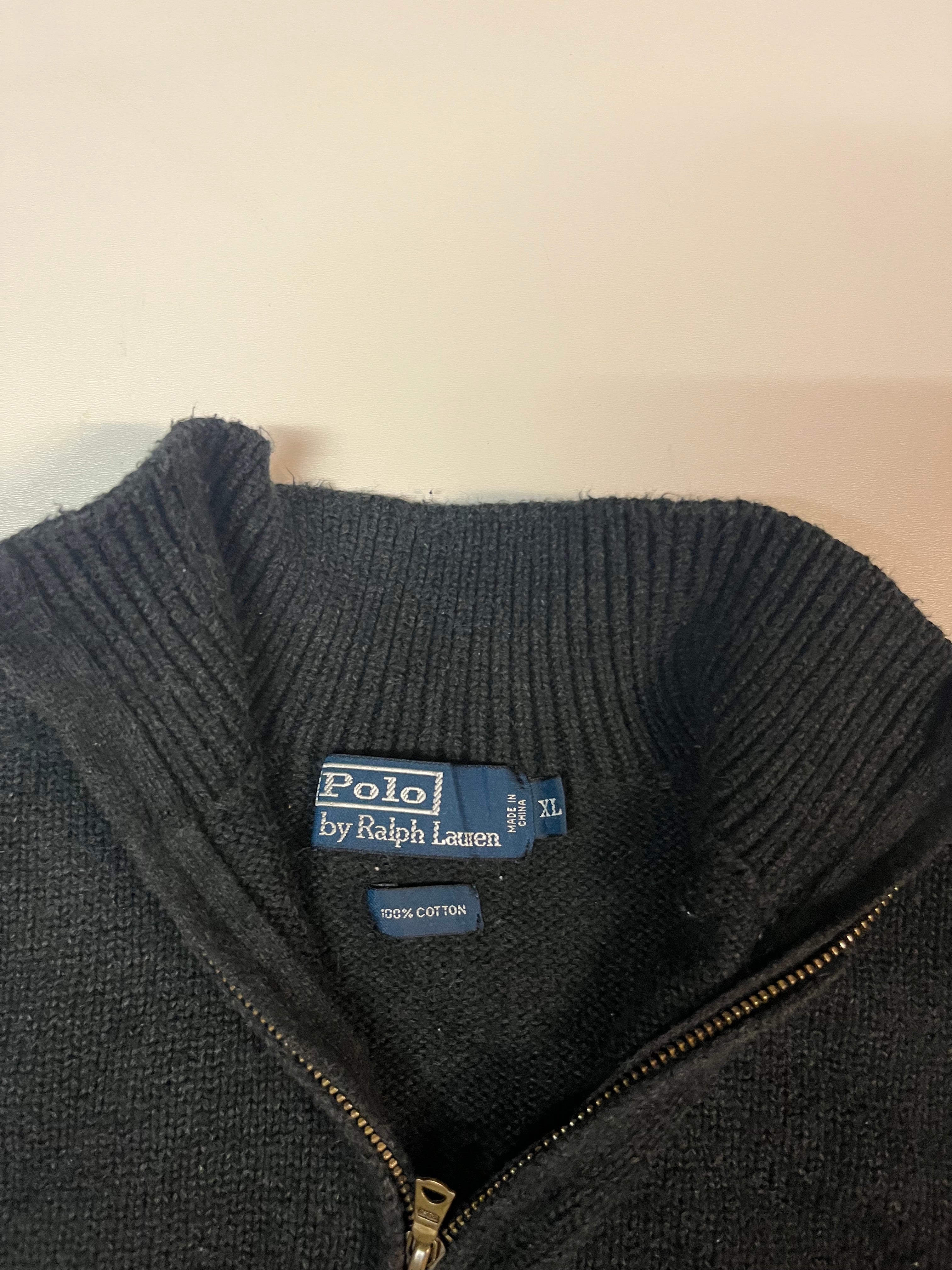 Vintage Ralph Lauren Polo Pullover Sweater - Men's XL (Fits Like M) - Black - Style 1468 | Casual Wear, Office Outfit, Winter Layering