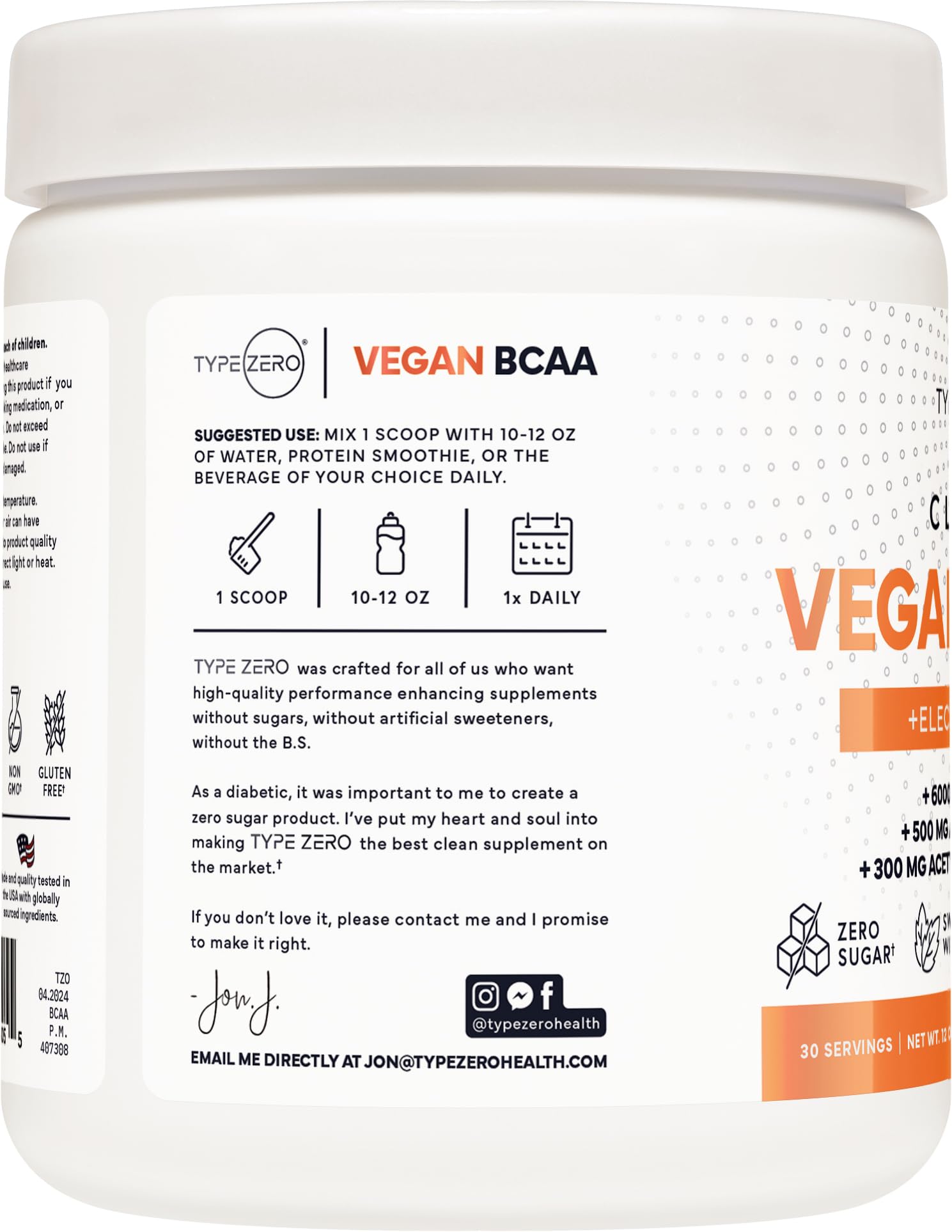 Vegan BCAA Powder with Electrolytes - Sugar Free, No Sucralose (Peach Mango, 6G) 2:1:1 Ratio Amino Acid Supplement for Men & Women - Post Workout Recovery Drink for Muscle Growth & Hydration - Perfect for Gym, Running, Yoga & Fitness Enthusiasts