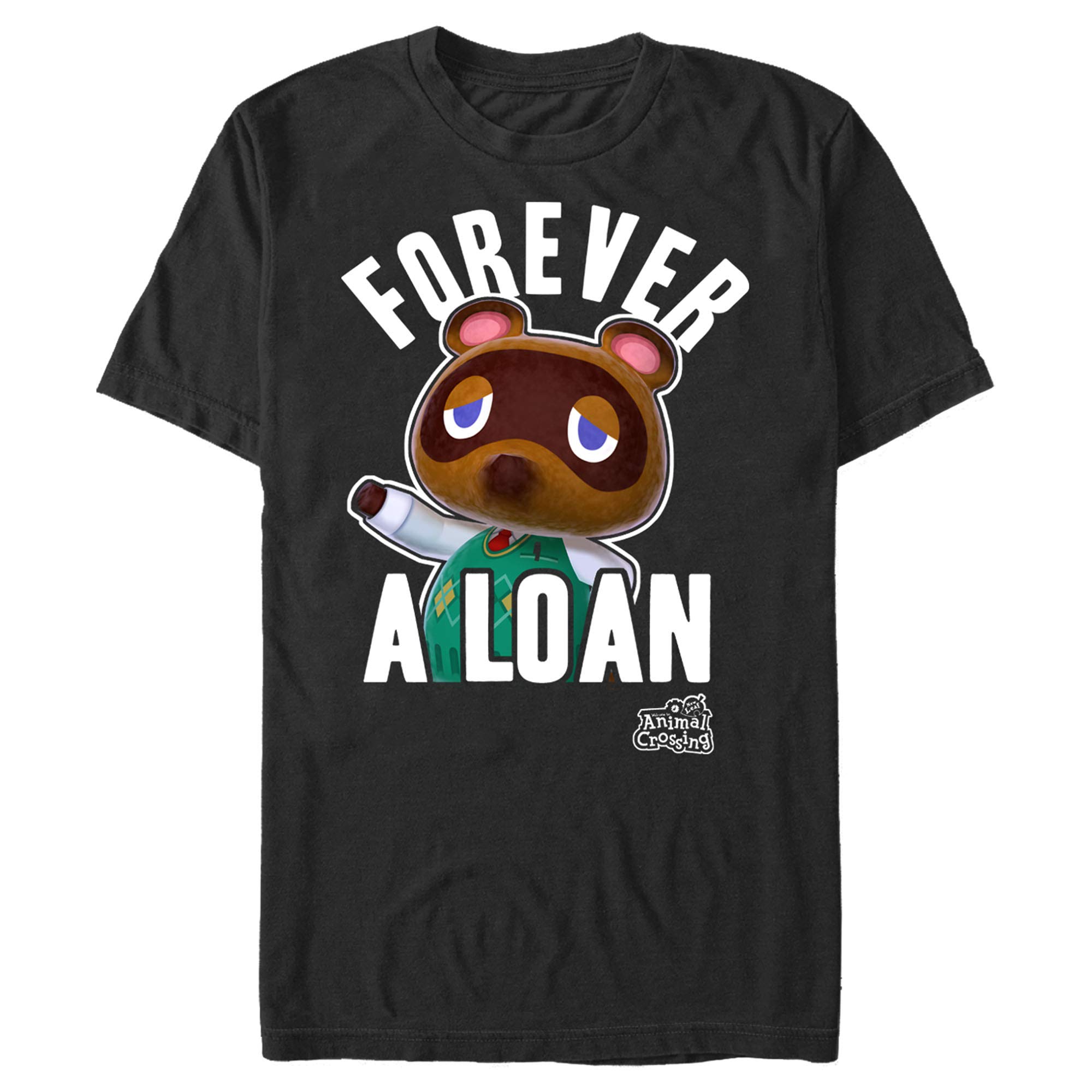 Nintendo Animal Crossing Tom Nook Forever a Loan T-Shirt for Men - Comfortable Gaming Graphic Tee for Casual Wear & Video Game Fans