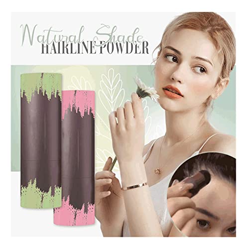 Natural Hairline Powder for Thinning Hair - Hair Shading Sponge Pen & Shadow Powder Stick - Fluffy Thin Hair Cover Up (Brown) | Instant Hairline Enhancement for Bald Spots & Receding Hairlines - Perfect for Daily Use & Special Occasions