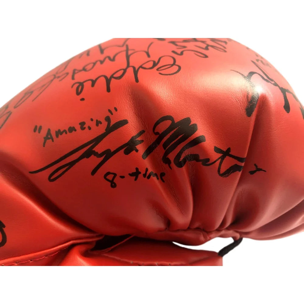 Authentic Boxing Legends Multi-Signed Glove with JSA COA - Shane Mosley, Fernando Vargas, Michael Carbajal, Ray Mercer +7 - Perfect for Sports Memorabilia Collectors, Man Cave Decor, and Boxing Fan Gifts