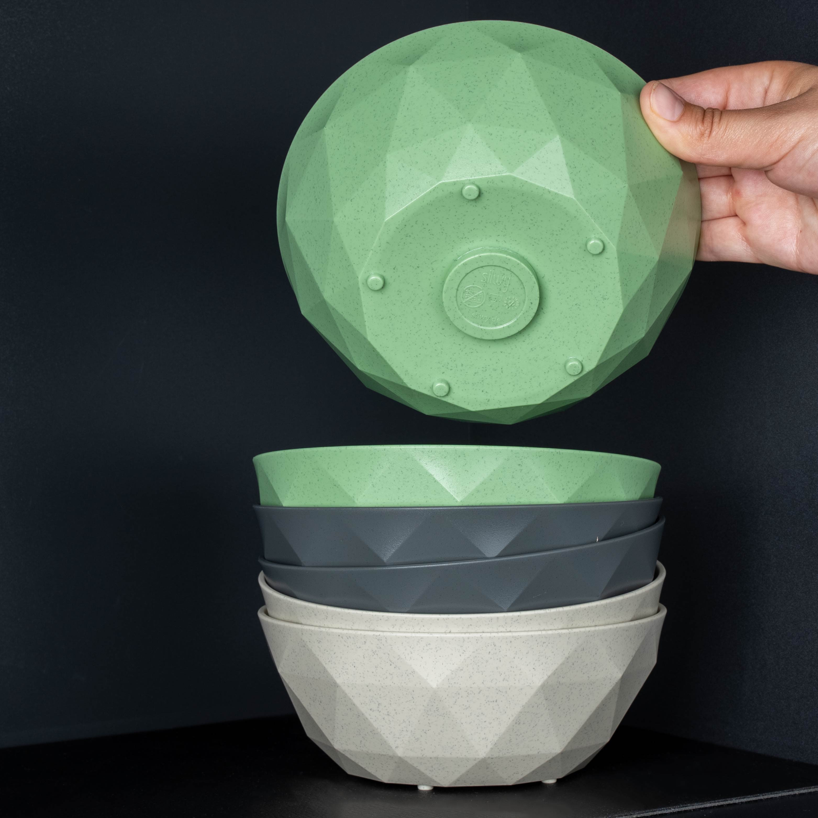 Green Plastic Magnetic Bowls - 16cm Set for Kitchen, Office & Craft Organization | Strong Hold for Fridge, Whiteboard & Metal Surfaces