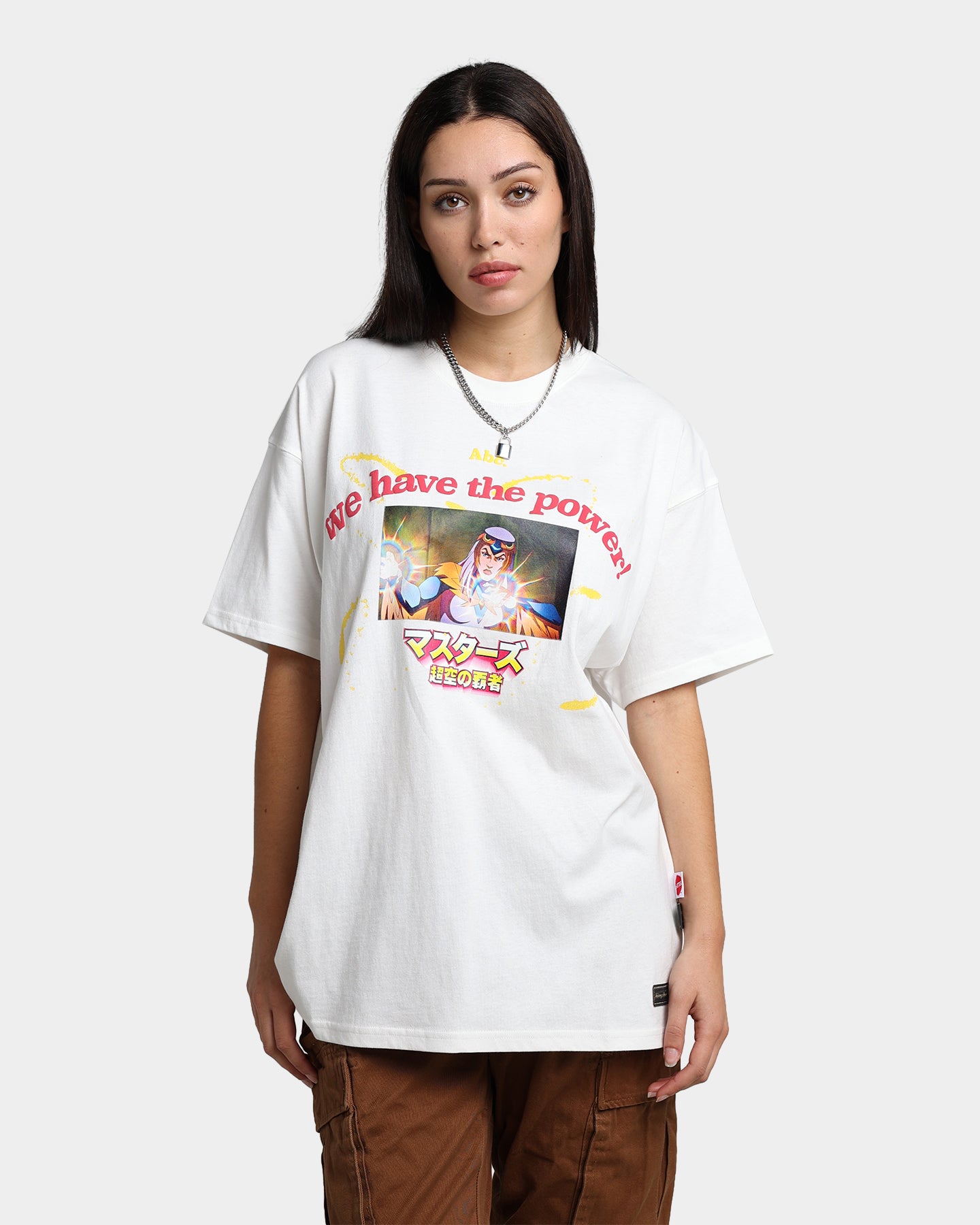 Mattel Advisory Board Crystal X 'We Have The Power' White T-Shirt - Official Merchandise for Fans & Collectors - Perfect for Cosplay, Conventions & 80s Nostalgia