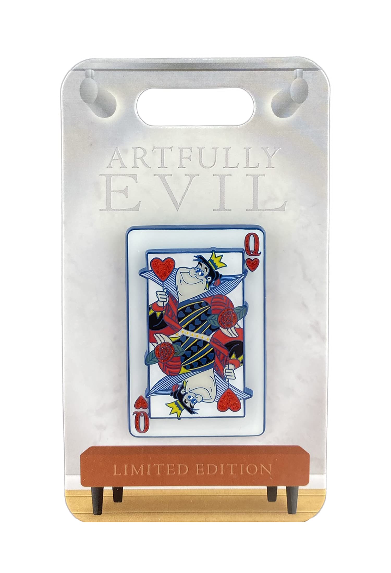 Disney Villains Pin - Artfully Evil Queen of Hearts Collectible Enamel Pin | Perfect for Disney Fans, Pin Trading & Costume Accessories