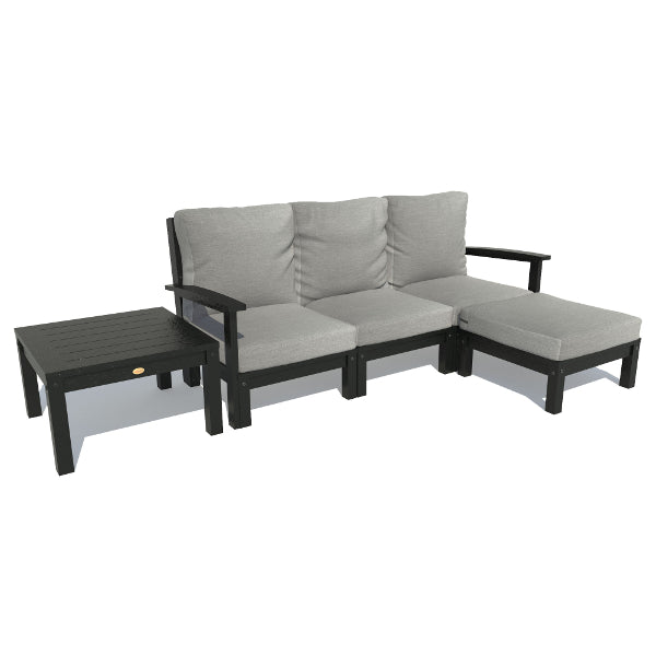 Custom Deep Seating Sofa Set with Ottoman and Side Table - Modern Living Room Furniture for Comfortable Lounging & Relaxation