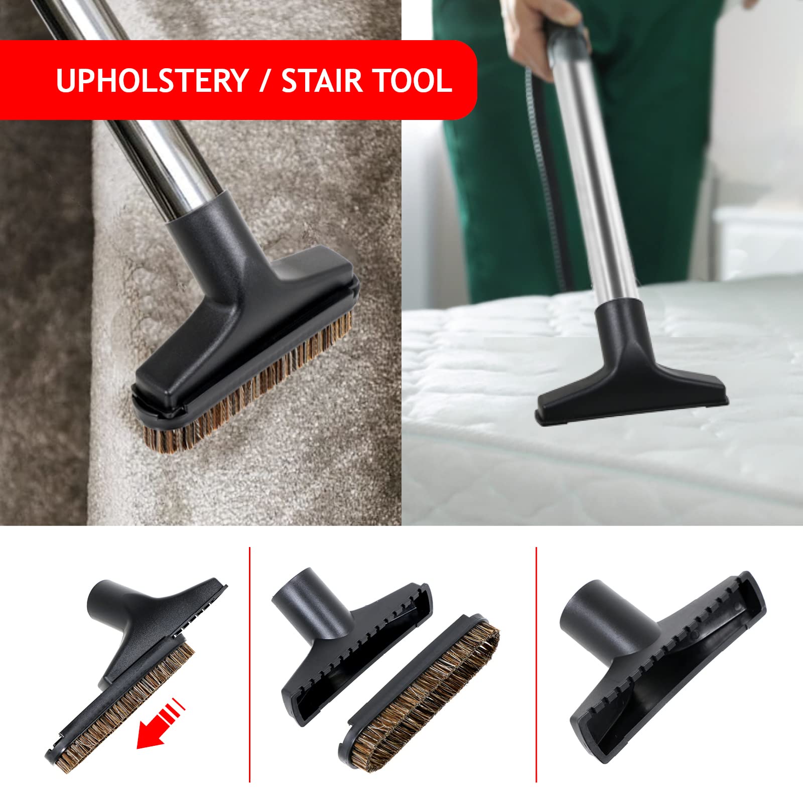 SPARES2GO Vacuum Cleaner Tool Brush Kit - Compatible with Numatic Henry & Hetty Models (2.5m Cable) | Replacement Accessories for Deep Cleaning Carpets, Upholstery & Hard Floors
