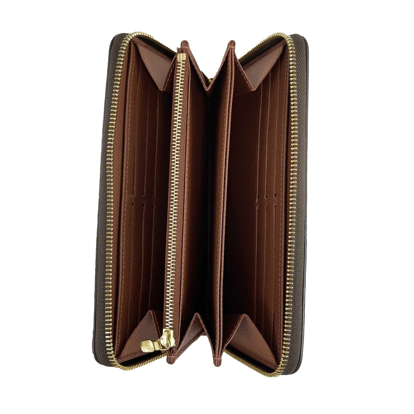 Louis Vuitton Zippy Monogram Wallet - Genuine Brown/Tan Canvas with Full Kit - Luxury Compact Wallet for Men & Women | Perfect for Everyday Use, Travel & Business