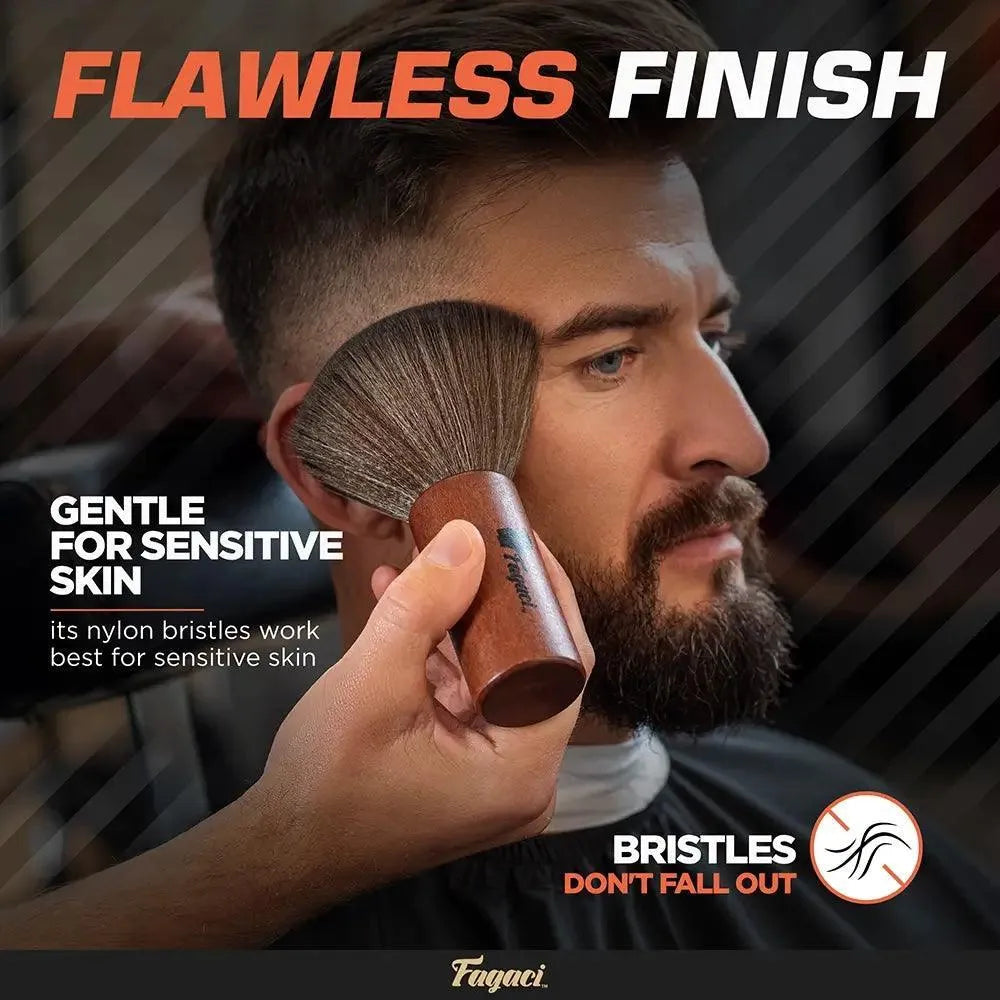 Premium Neck Duster for Men - Soft & Comfortable Hair Styling Brush - Perfect for Barbershops, Home Grooming & Travel Use