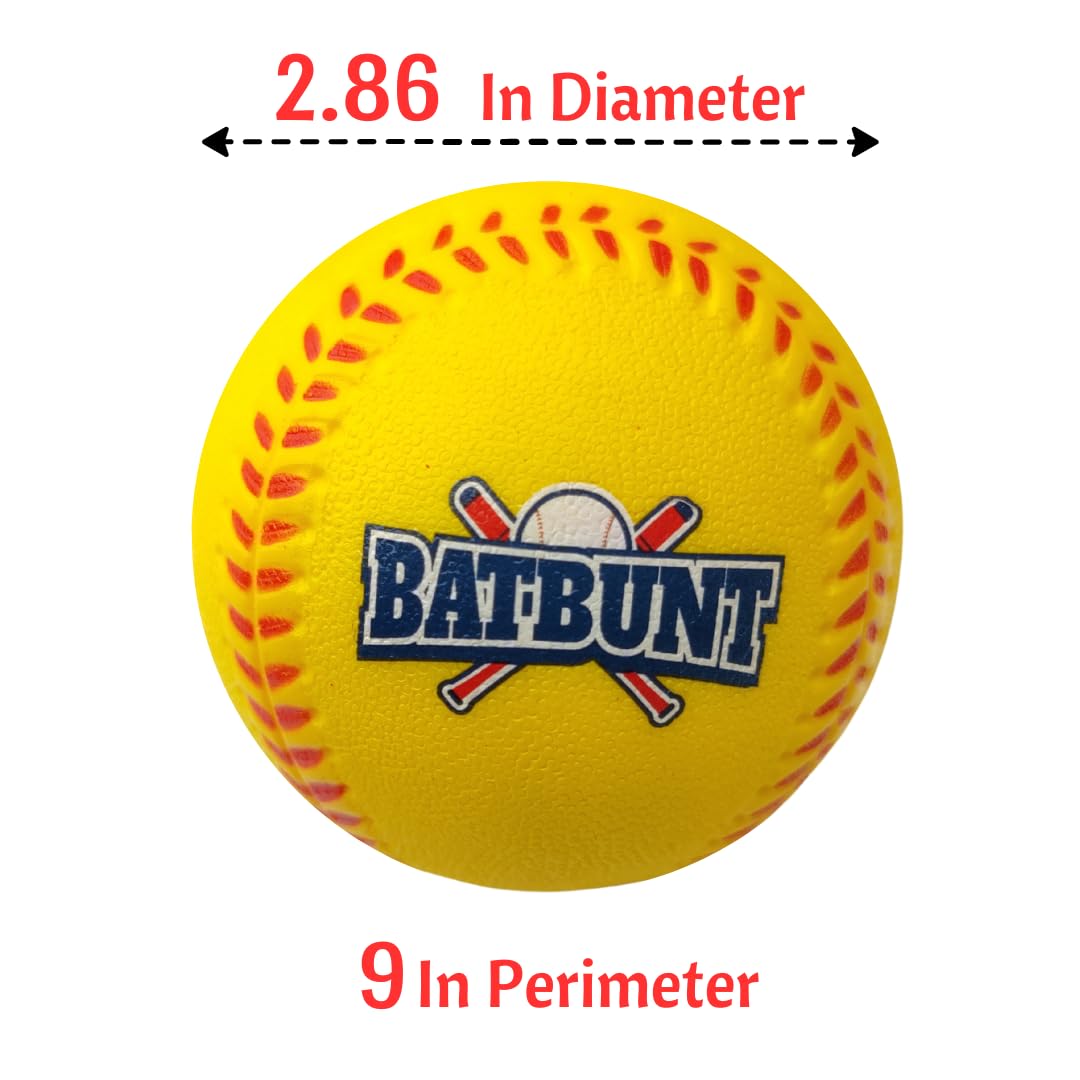 Soft Foam Baseballs for Kids & Teens - 4 Pack Training Balls (Red, Blue, Yellow, Green) | Safe Squishy Practice Baseballs for Hitting Drills, T-Ball Games & Backyard Play | Perfect for Youth Baseball Training, Batting Practice & Replacement Balls