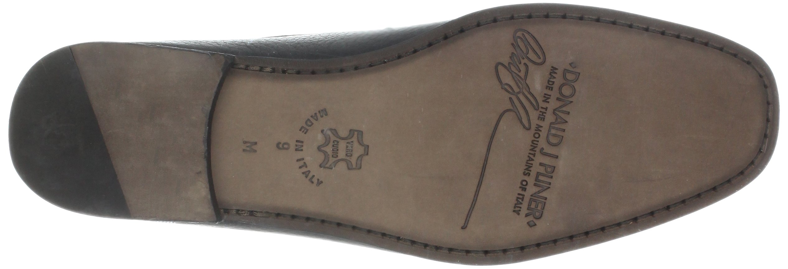 Donald Pliner Dacio Men's Dress Shoes - Classic Leather Loafers for Business & Formal Wear, Black, Size 9.5 | Comfortable Designer Footwear for Office, Weddings & Special Occasions