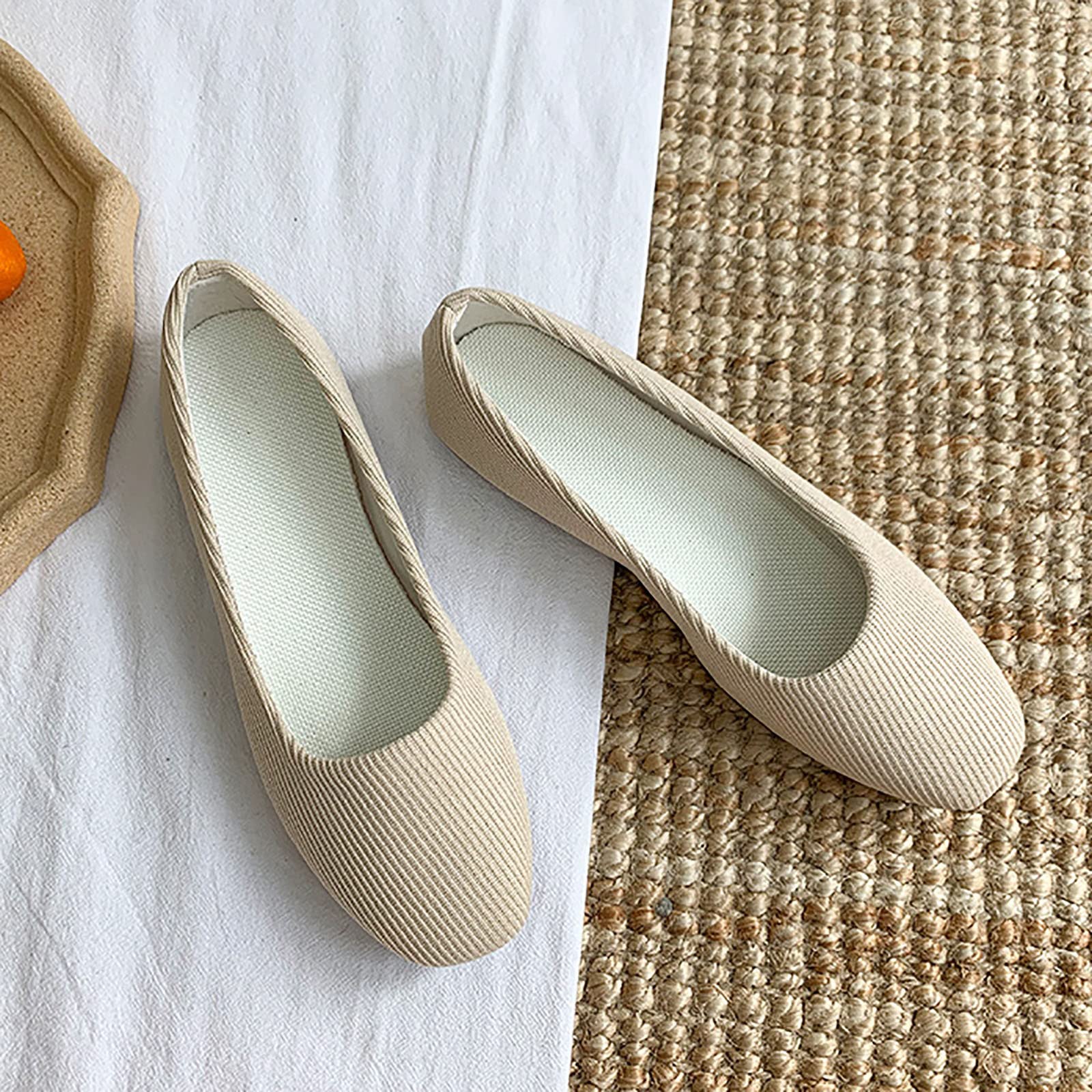 2022 Women's Summer Dressy Sandals - Size 8 Square Buckle Flat Shoes with Pointed Toe & Slip On Design | Chunky Heels & Shallow Mouth | Perfect for Beach, Vacation, Wedding & Casual Outings | USA Stock