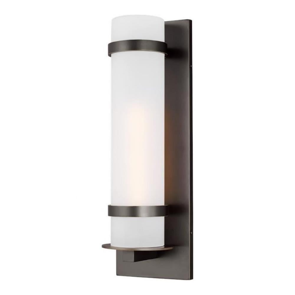 Large 1 Light Outdoor Wall Lantern - Antique Bronze Finish - Incandescent Lighting Modern Exterior Fixture - Perfect for Porch, Patio & Garden Decor - 73-Bel-4314971