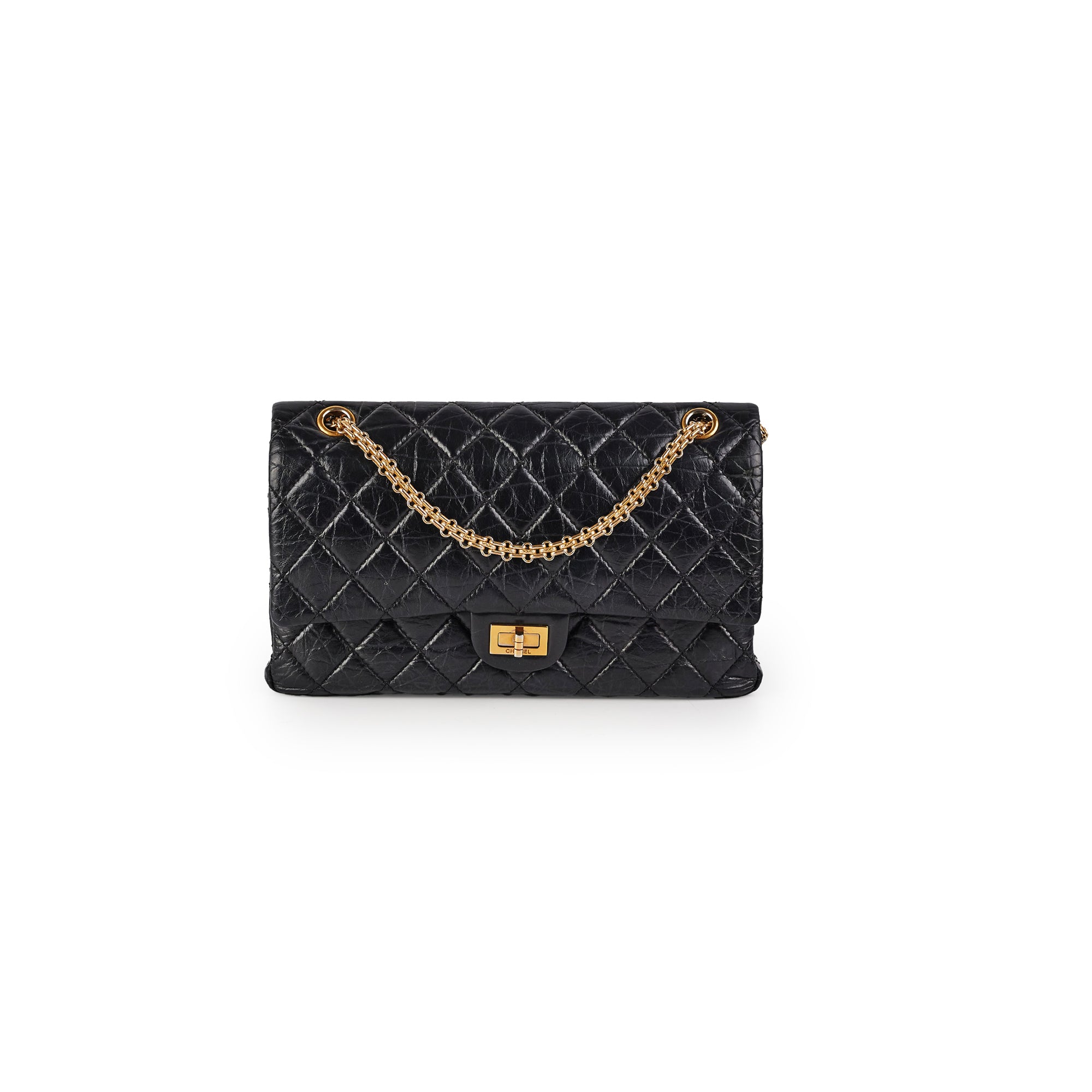 Chanel Medium Reissue 226 Black Leather Shoulder Bag - Luxury Designer Handbag for Women | Perfect for Work, Evening Events & Special Occasions