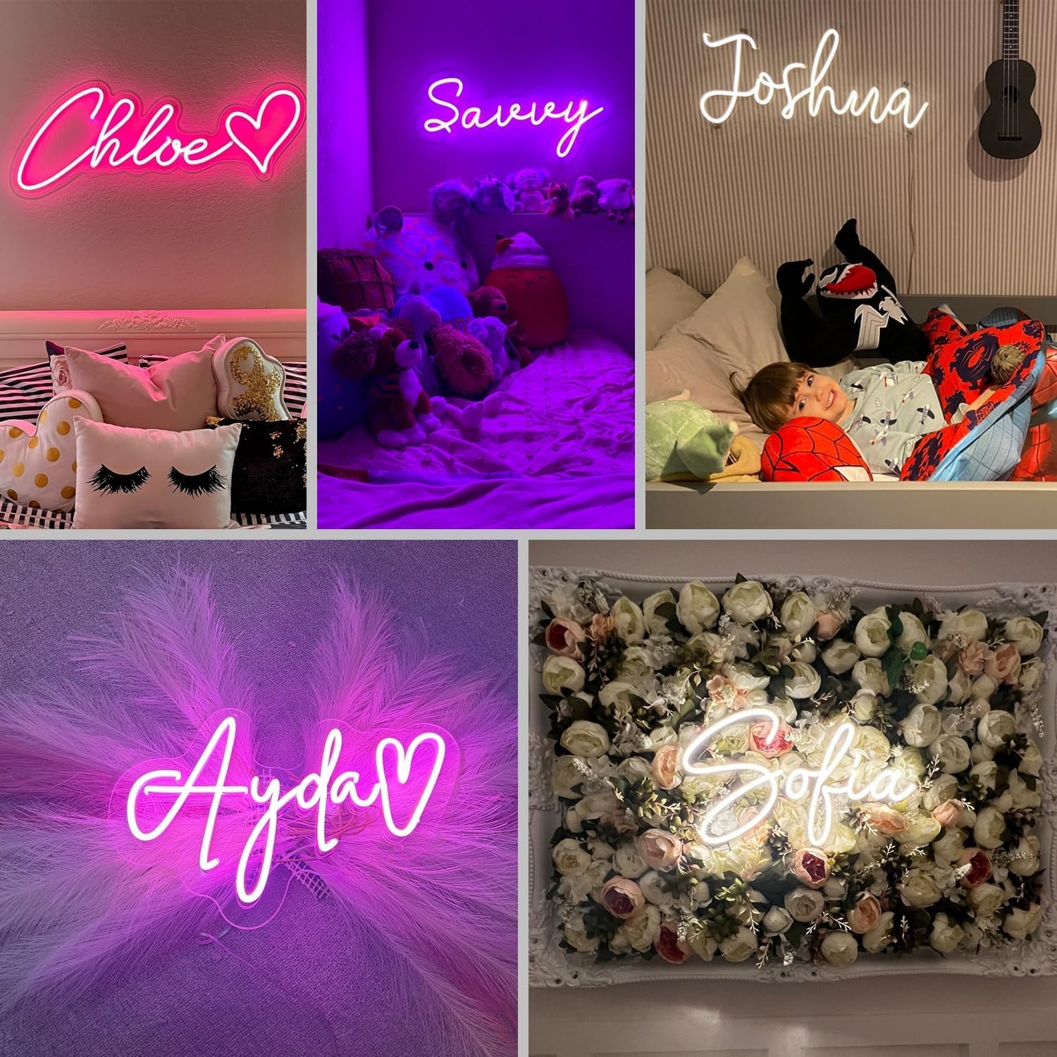 Custom LED Neon Signs - Personalized Large Name Lights for Wedding, Birthday, Events | Wall Decor for Bedroom, Gym, Office, Coffee Bar & Shop | Unique Gift & Business Signage