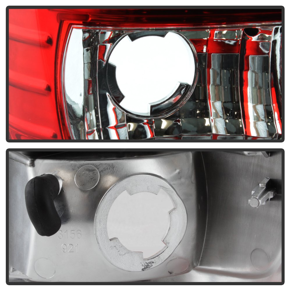 Xtune LED Tail Lights for Cars - ALT-ON-FF15097-LBLED-RC - Bright Red LED Brake Lights with Smoke Lens - Universal Fit for Most Vehicles - Perfect for Night Driving & Enhanced Safety