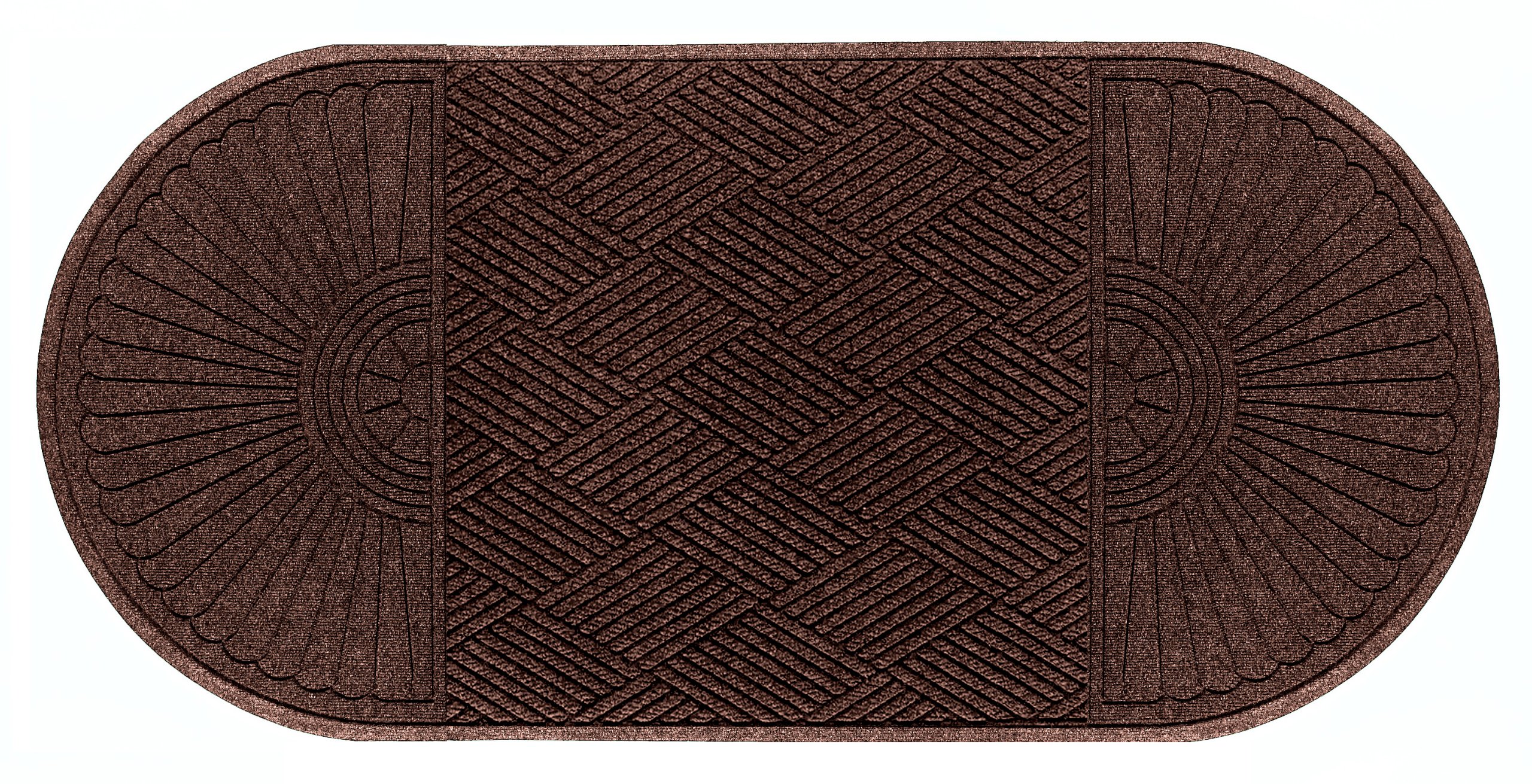 Premium M+A Matting 274 Waterhog Grand Classic Indoor/Outdoor Doormat - 3.5x11.7ft Polypropylene Fiber with SBR Rubber Backing - Dark Brown Heavy-Duty Entrance Mat for Home, Office & Commercial Use - Weatherproof & Durable Floor Protection