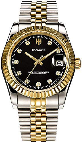 A- Two Tone Strap Black Dial