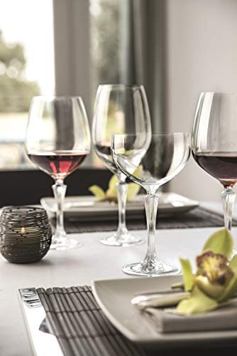 Premium Red Wine Glasses Set of 6 - 26oz Crystal Clear Goblets with Elegant Stem Design - Large Gran Cuvee Wine & Water Glasses - European Made Stemware for Fine Dining, Parties & Gifts