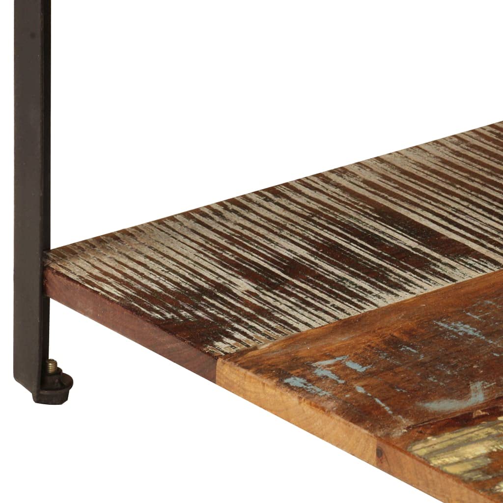Rustic Reclaimed Wood Coffee Table with Open Shelf - 39.4