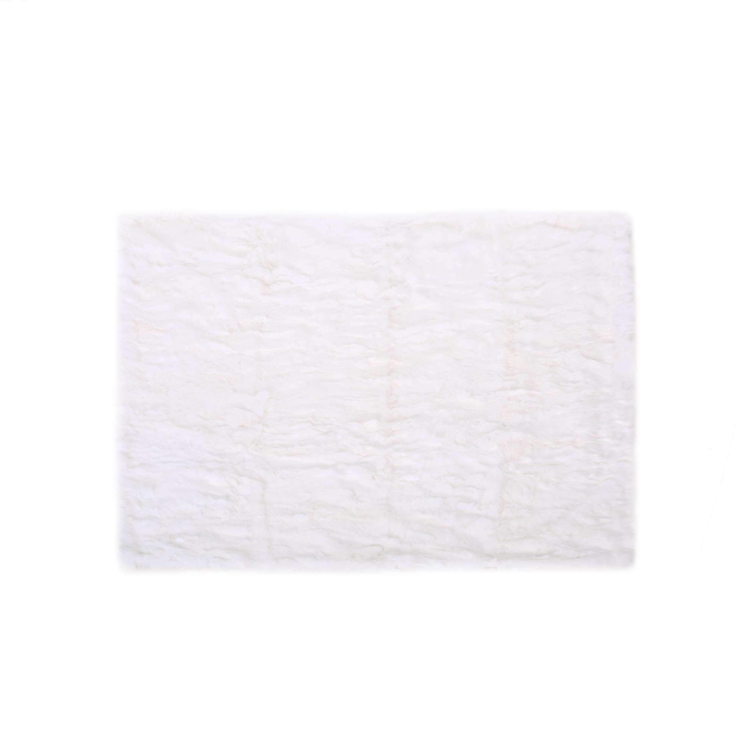 Glam Fur Throw Blanket - Soft White Faux Fur Blanket for Couch, Bed & Home Decor - Cozy Winter Blanket for Living Room, Bedroom & Gift Giving