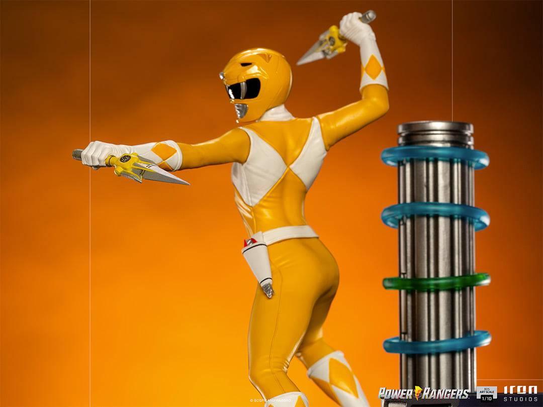 Iron Studios Power Rangers Yellow Ranger BDS Art Scale 1/10 Statue - Collectible Action Figure for Fans & Display in Home, Office, or Gaming Room