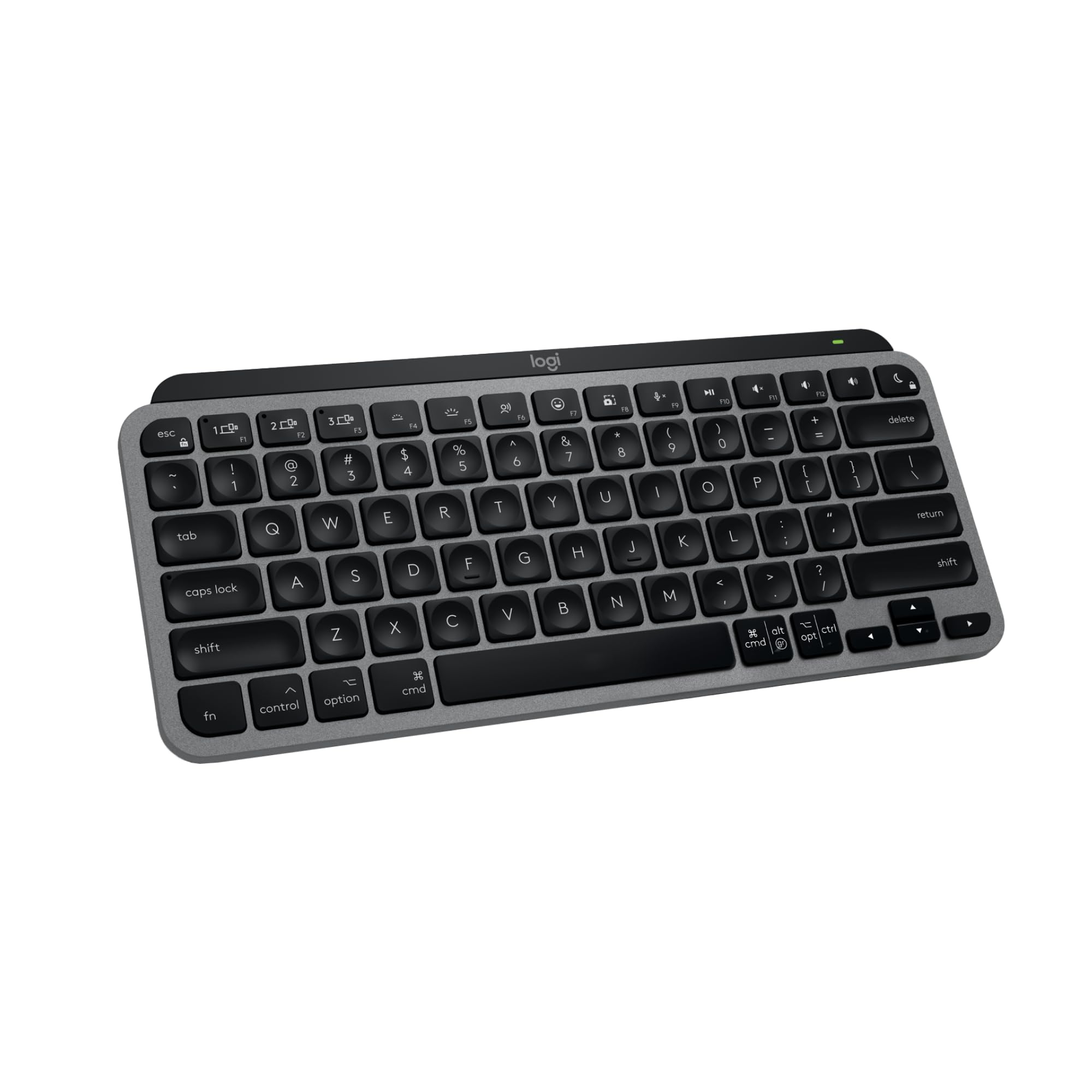 Logitech MX Keys Mini Wireless Keyboard for Mac - Compact Bluetooth Backlit Keyboard with USB-C, Tactile Typing | Compatible with MacBook Pro, Air, iMac, iPad (Space Gray) | Perfect for Home Office, Remote Work & Productivity