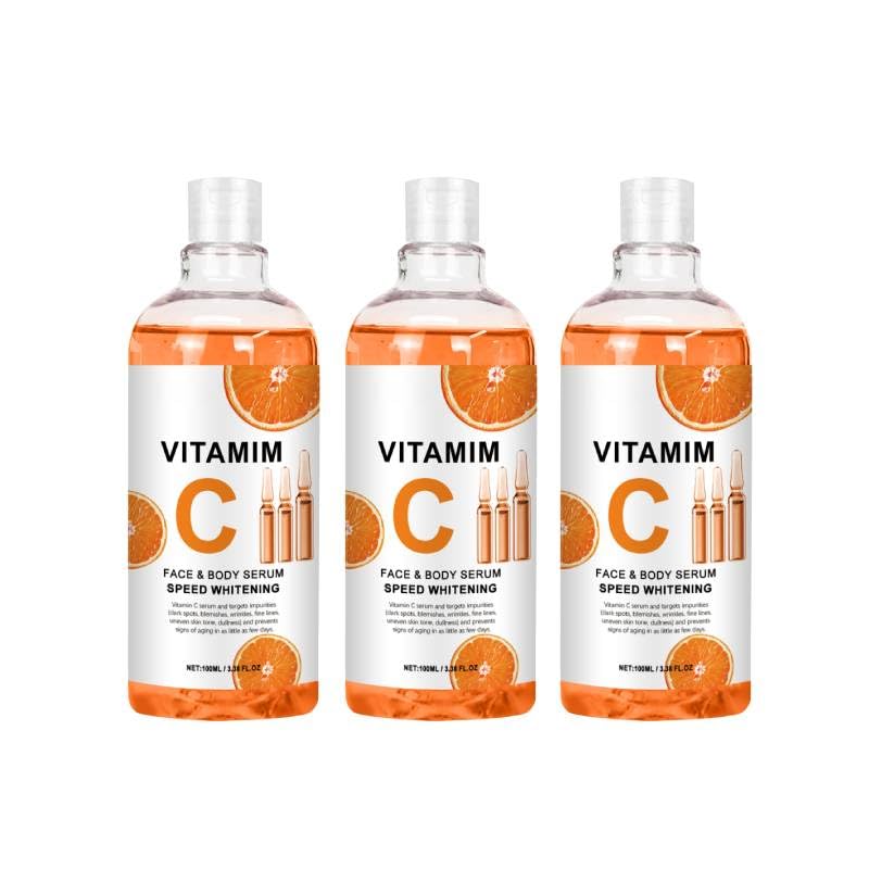 Best Vitamin C Serum for Face & Body - Hydrating, Anti-Aging with Collagen - Brightens & Evens Skin Tone - Perfect for Daily Skincare Routine & Nighttime Use
