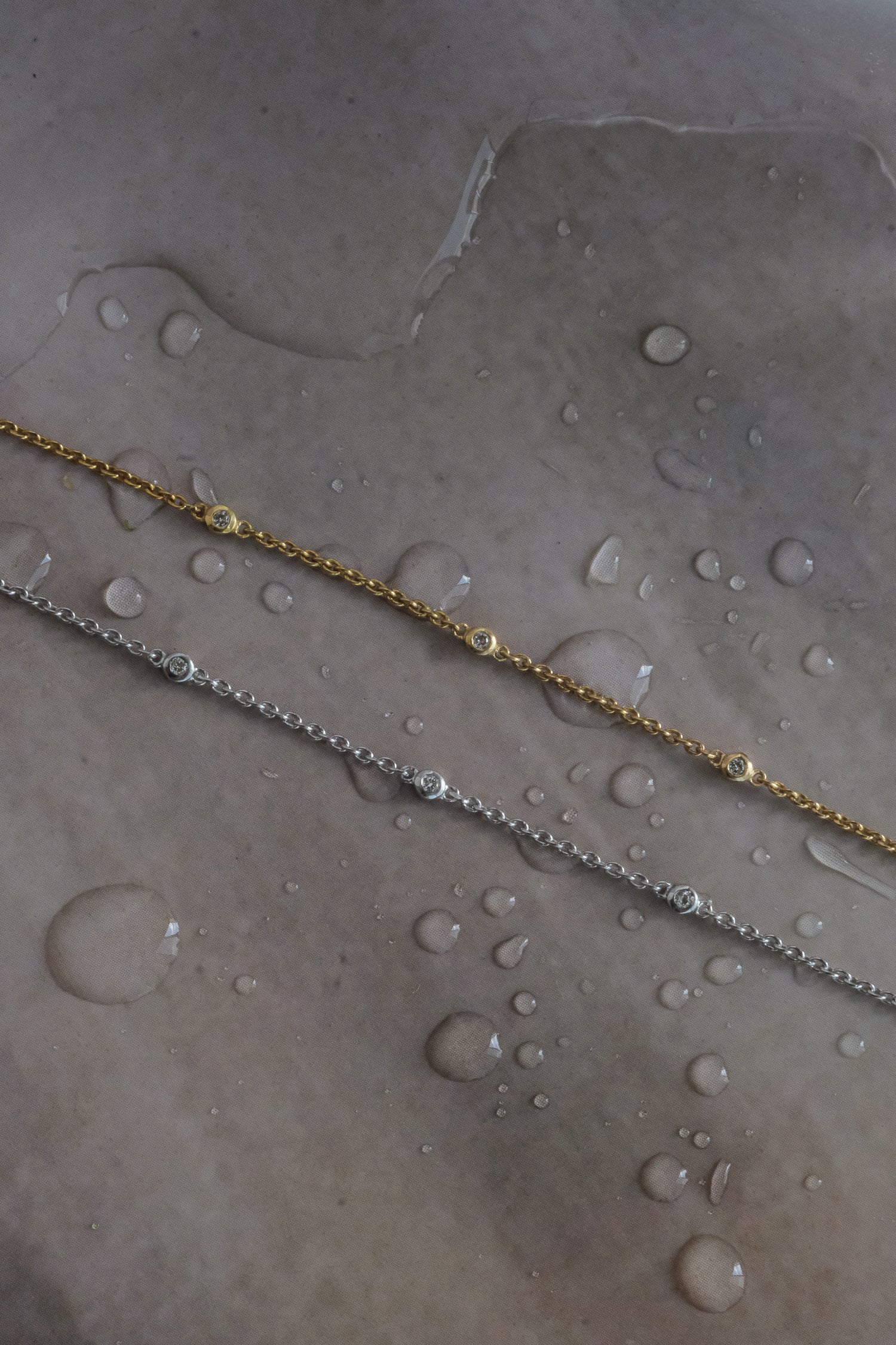 Yuri Solid Gold Trio Diamond Bracelet for Women - 14K Yellow Gold Stackable Bangle with Genuine Diamonds - Perfect for Anniversary, Wedding & Everyday Elegance