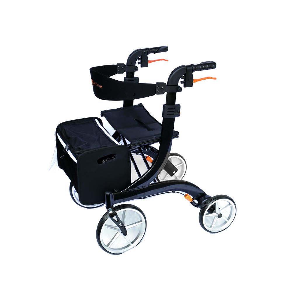 Rimor Lt Rollator Walker with Seat and Wheels - Lightweight Mobility Aid for Seniors & Adults - Ideal for Indoor & Outdoor Use, Shopping, Travel, and Daily Walking Support