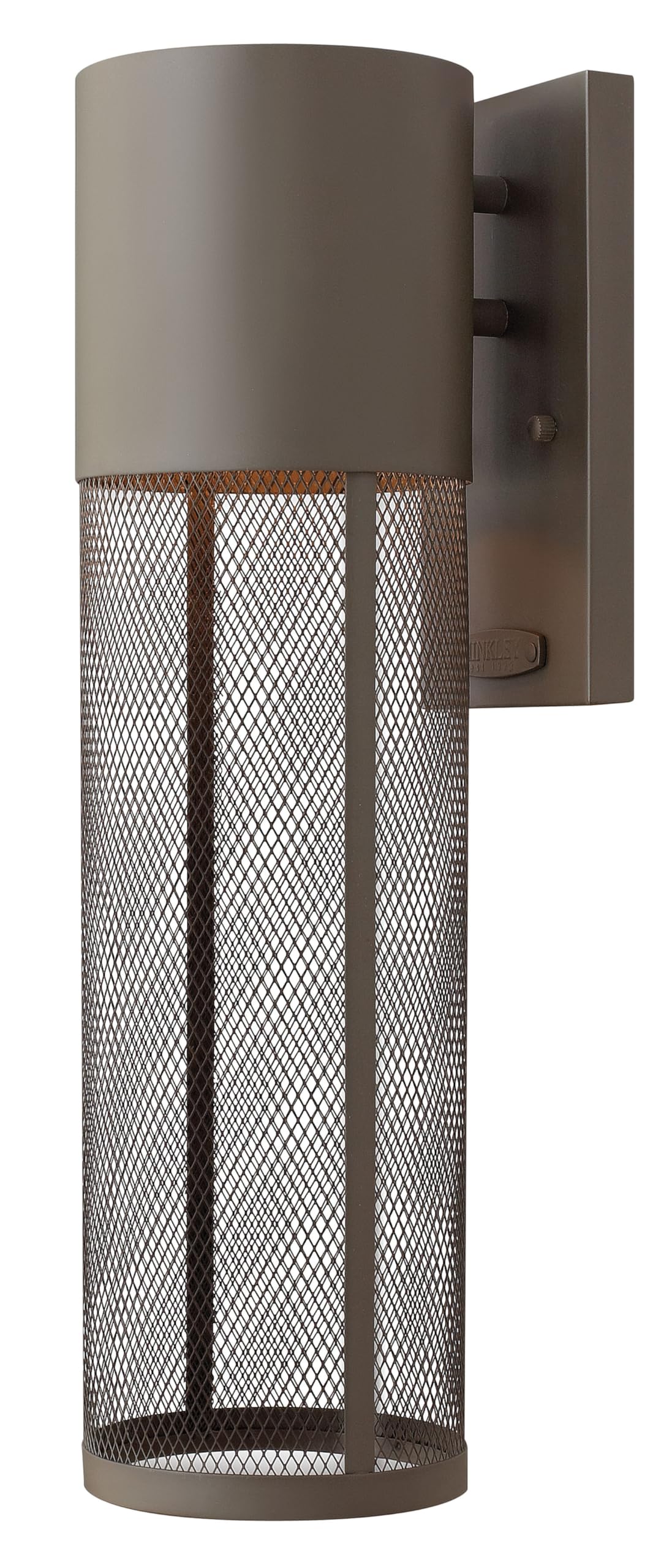 Hinkley Aria Collection Transitional One Light Medium Outdoor Wall Mount in Buckeye Bronze - Perfect for Porch, Patio, and Exterior Entryway Lighting