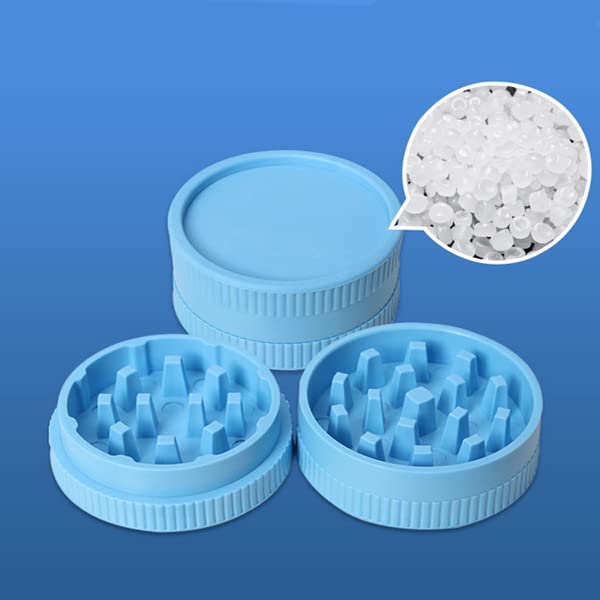 6 Pcs 2.2 Inch Plastic Herb Grinders - Portable Manual Spice Crusher for Kitchen, Travel & Camping (6 Color Options)