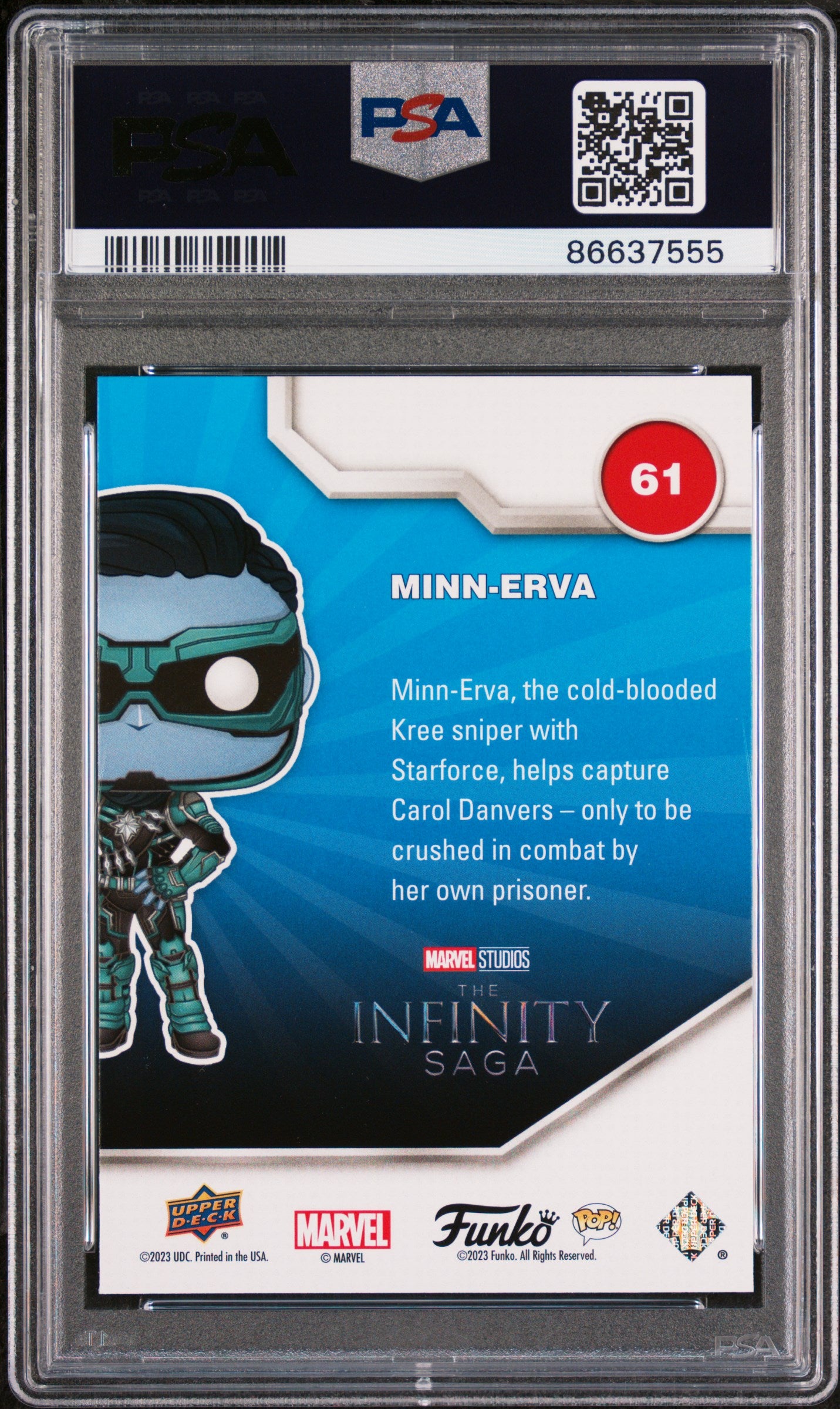 2023 Upper Deck Funko Pop Marvel Minerva Platinum #61 PSA 10 Graded Collectible - Perfect for Marvel Fans, Display & Investment