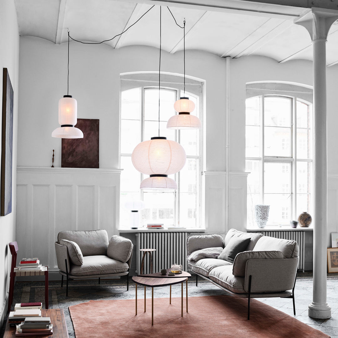 Formakami JH5 Pendant Light - Modern Paper Pendant Lamp for Dining Room, Living Room & Bedroom Lighting - Scandinavian Style Hanging Light Fixture