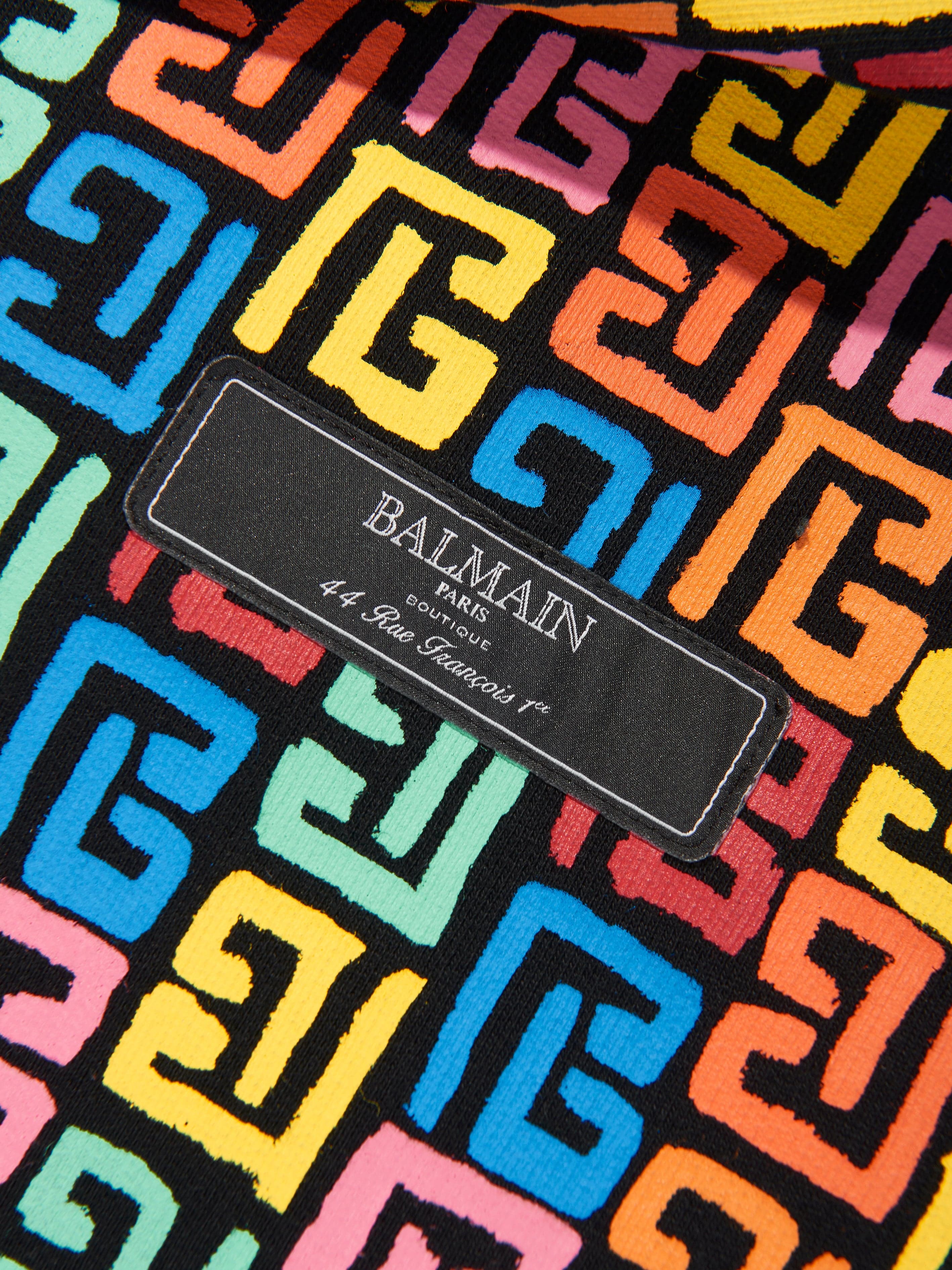 Balmain Kids Monogram Hoodie - Multicolor Pullover for Boys & Girls | Stylish & Comfortable for School, Playdates & Casual Outings