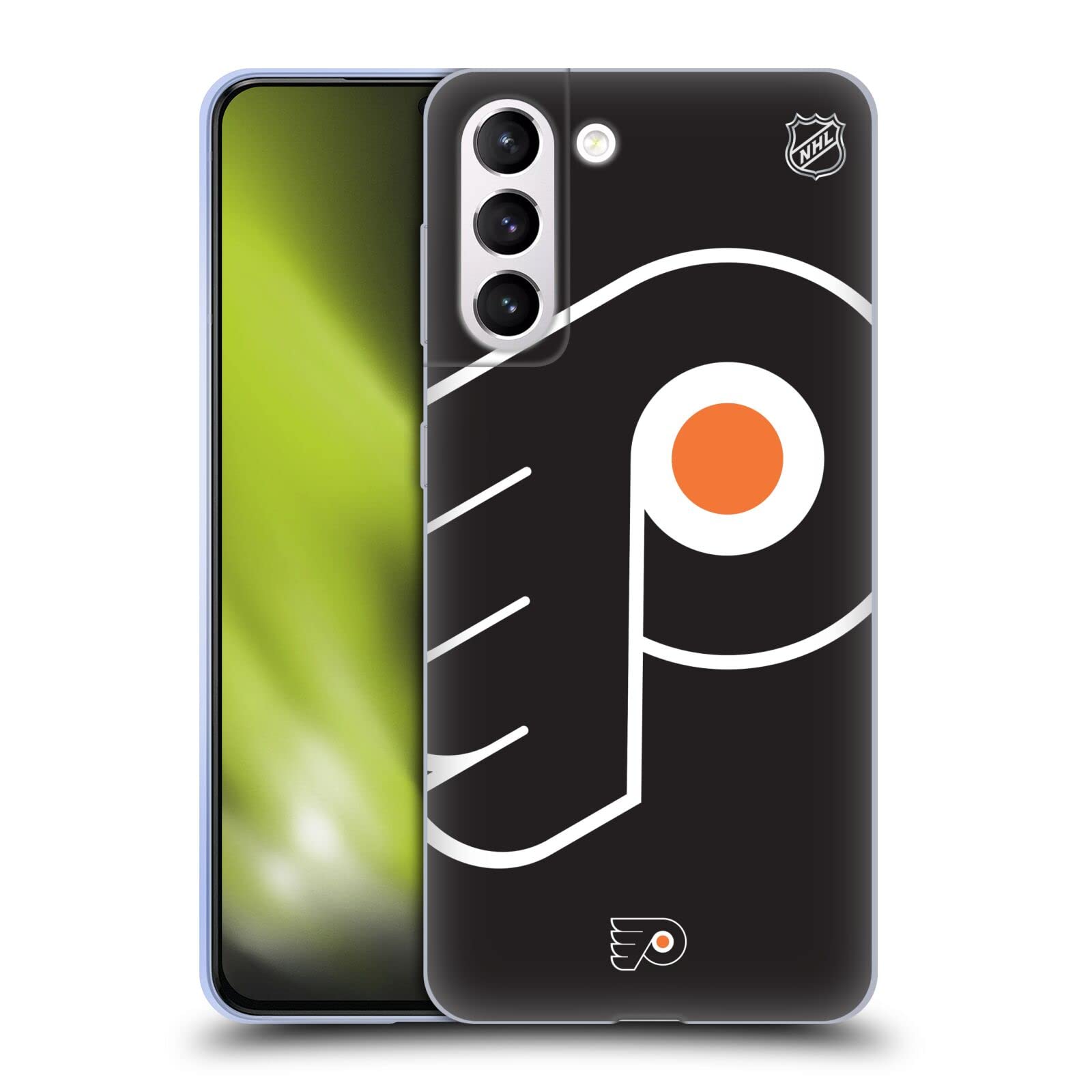 Officially Licensed NHL Philadelphia Flyers Samsung Galaxy S21+ 5G Case - Oversized Soft Gel Protective Cover for Enhanced Grip & Shock Absorption - Perfect for Hockey Fans & Game Day