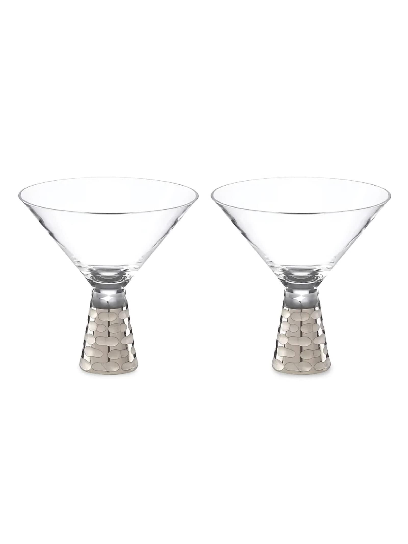 Premium Truro Platinum Martini Glasses Set of 2 - Elegant Crystal Cocktail Glasses for Martinis, Margaritas & Cosmopolitans - Perfect for Home Bars, Dinner Parties & Romantic Evenings