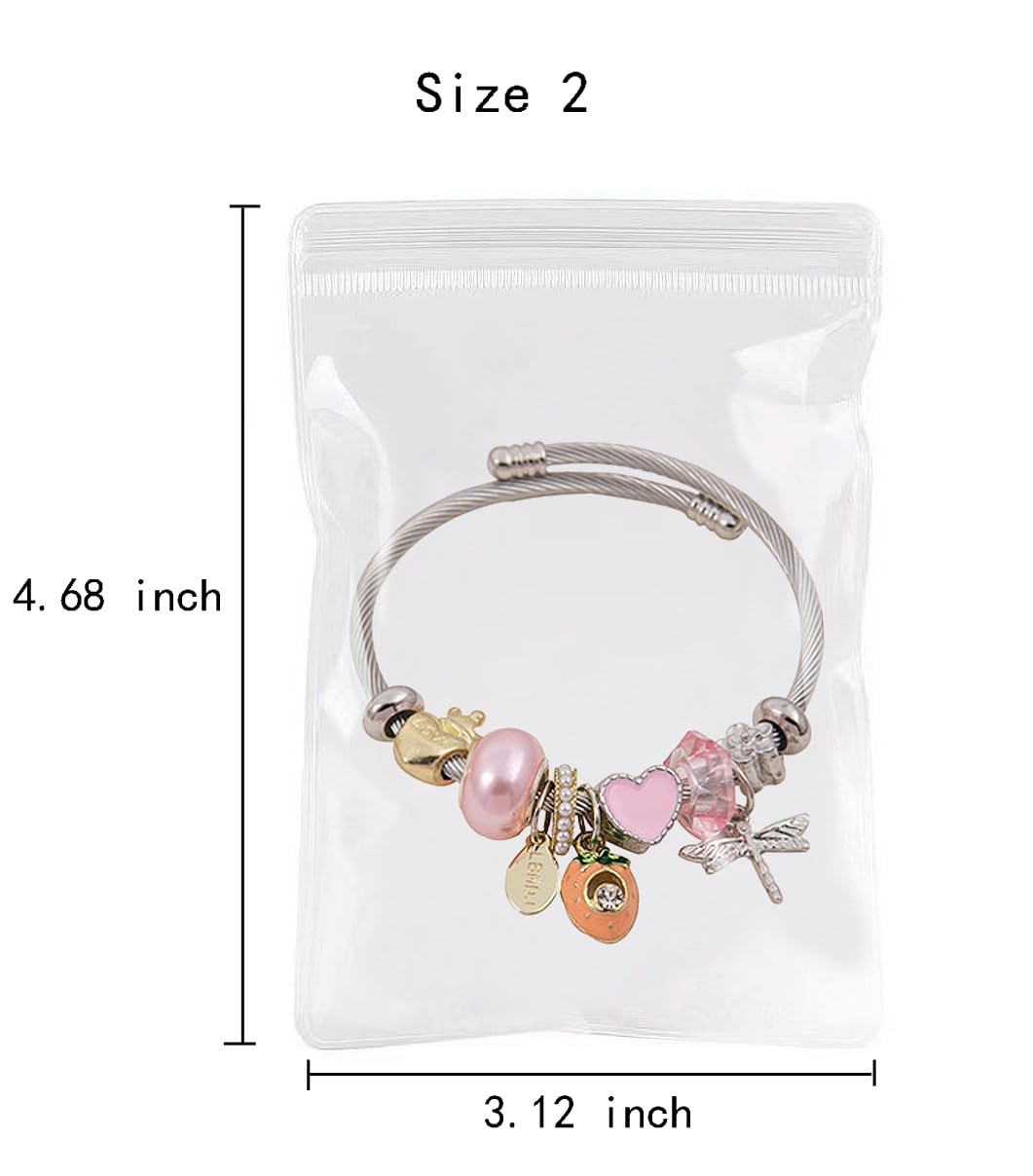 30pcs Clear Jewelry Organizer Bags - 3 Sizes for Earrings, Rings & Necklaces | Travel Jewelry Storage | Anti-Tarnish Protection | Perfect for Travel, Home Organization & Gift Packaging