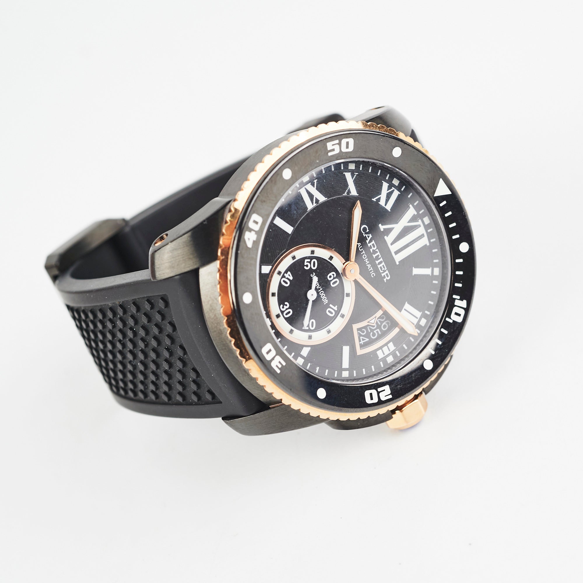 Cartier Calibre Diver Men's Watch 42mm Waterproof Luxury Stainless Steel - Perfect for Diving, Swimming & Formal Occasions