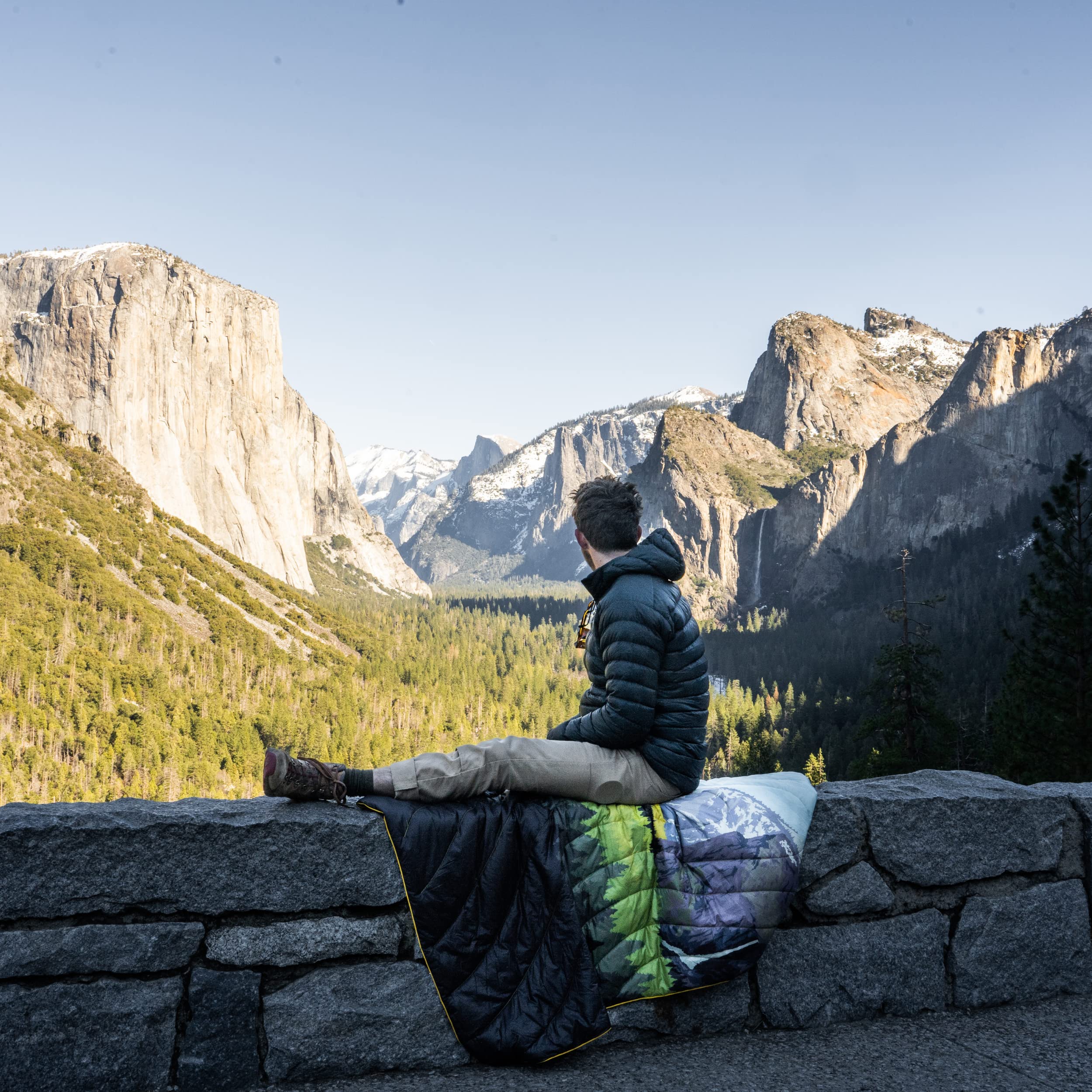Rumpl Original Puffy Blanket - Lightweight & Water-Resistant Outdoor Camping Blanket, 100% Recycled Polyester Insulation, Packable Travel Blanket for Hiking, Picnics & Backpacking (52