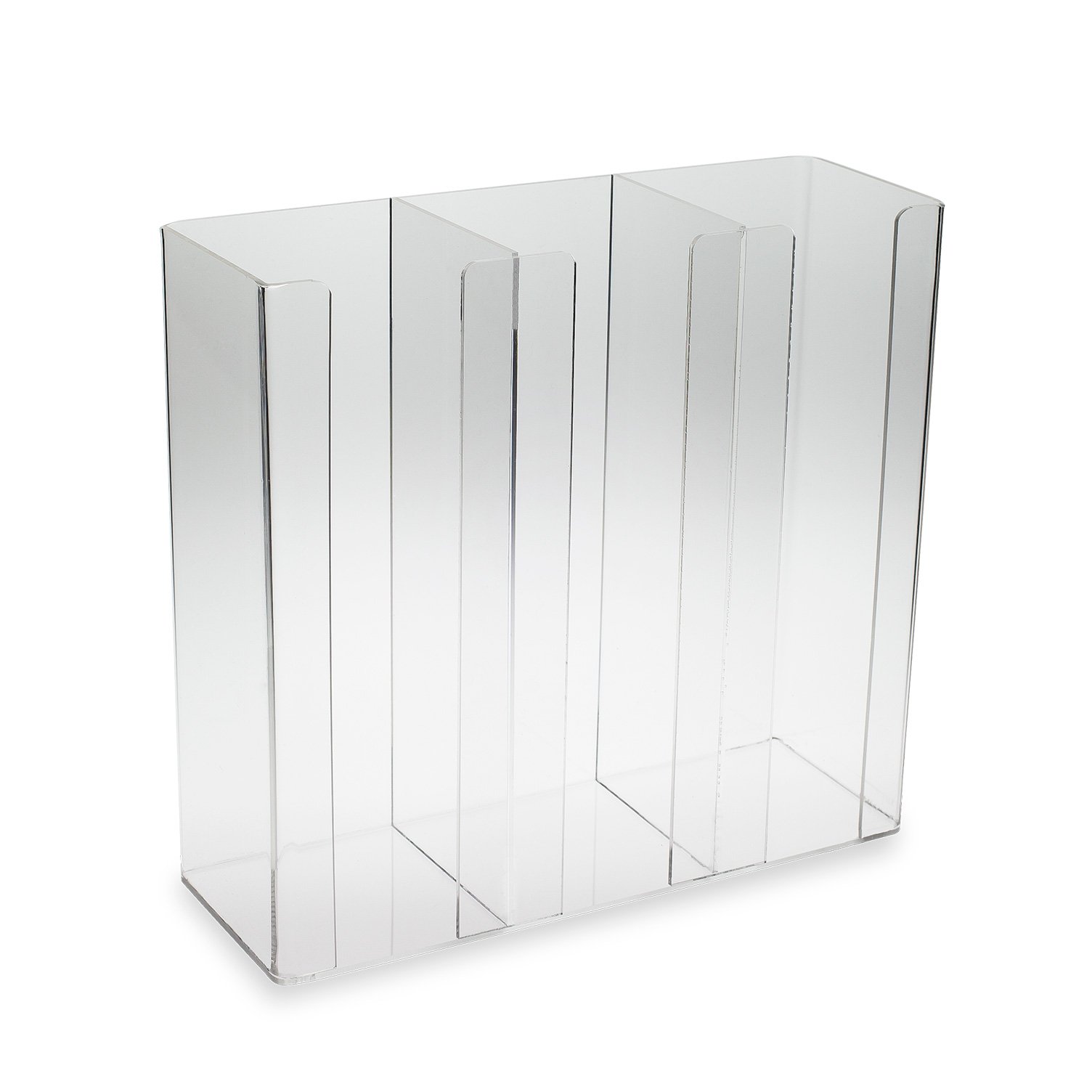 Premium Clear Acrylic Coffee Cup & Lid Organizer - Wall Mount or Countertop Soda Fountain Dispenser for Restaurants, Cafes & Home Kitchens