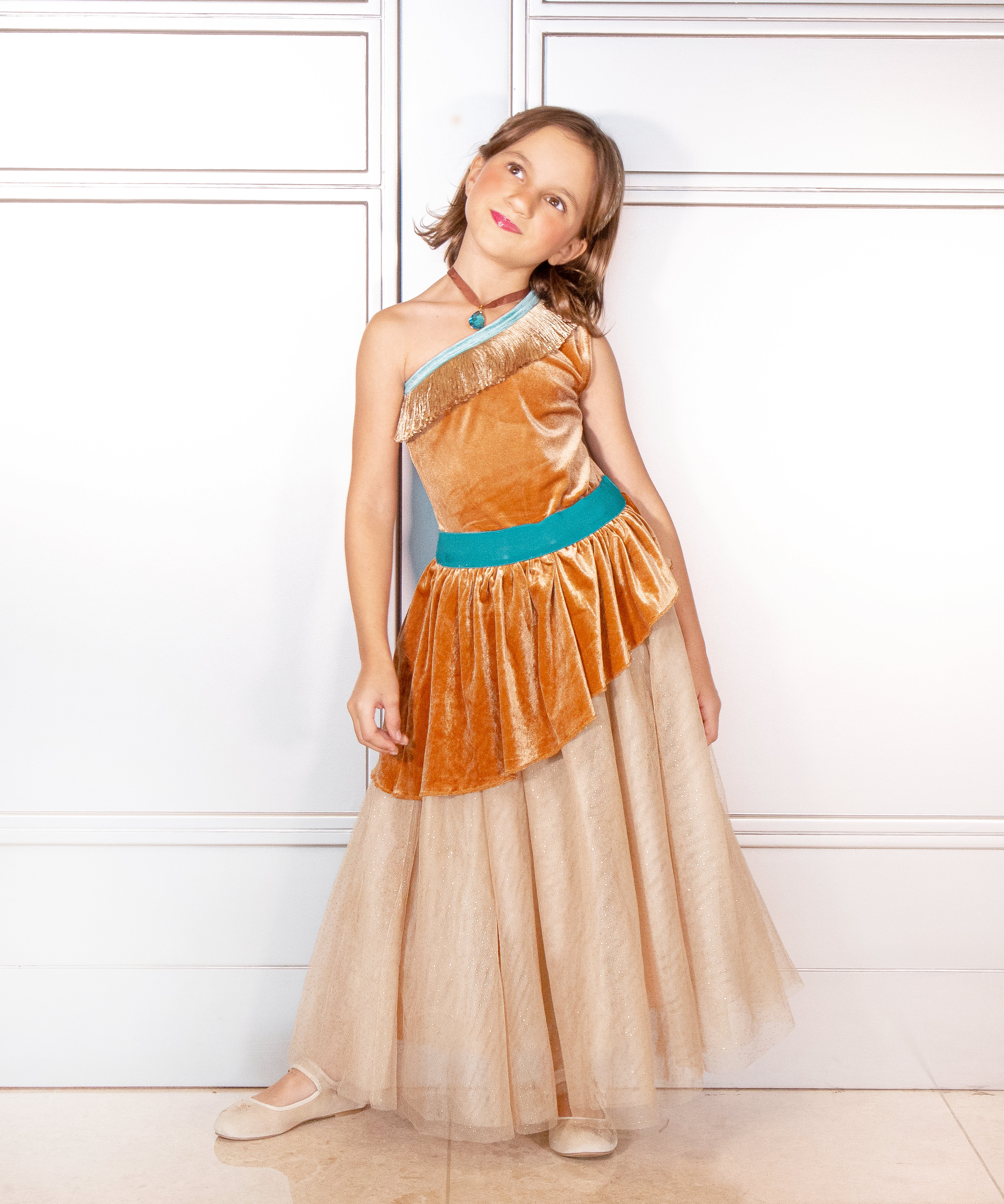 Authentic Princess Pocahontas Costume Dress for Kids - Native American Inspired Halloween & Cosplay Outfit